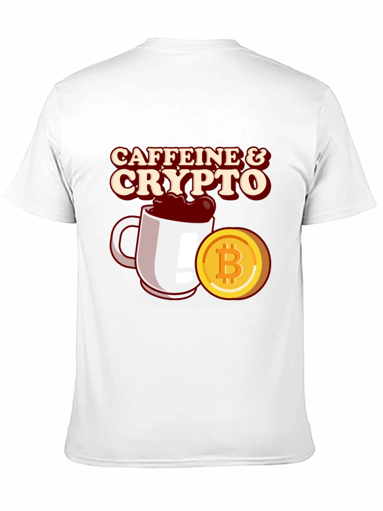 Caffeine & Crypto Black T-Shirt - Bitcoin Lovers Tee