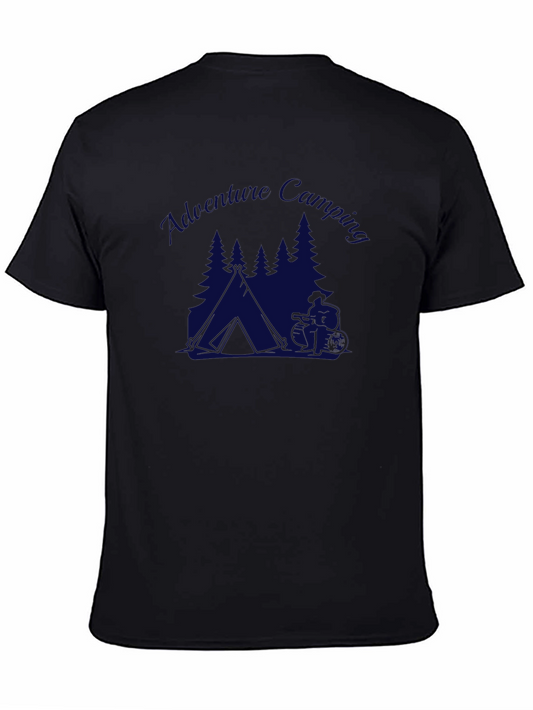 Adventure Camping Graphic Tee - Black