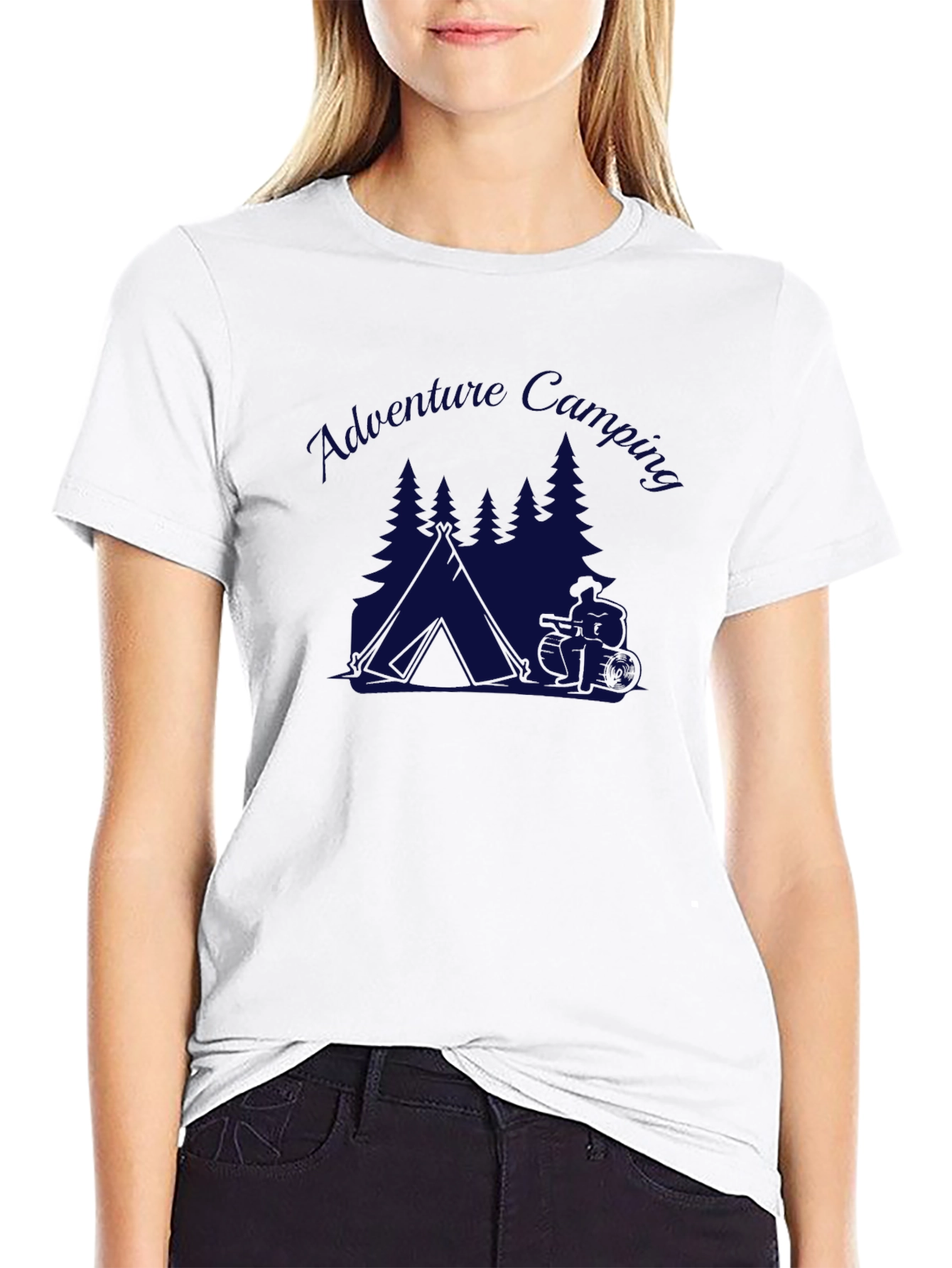 Adventure Camping Graphic Tee - Black