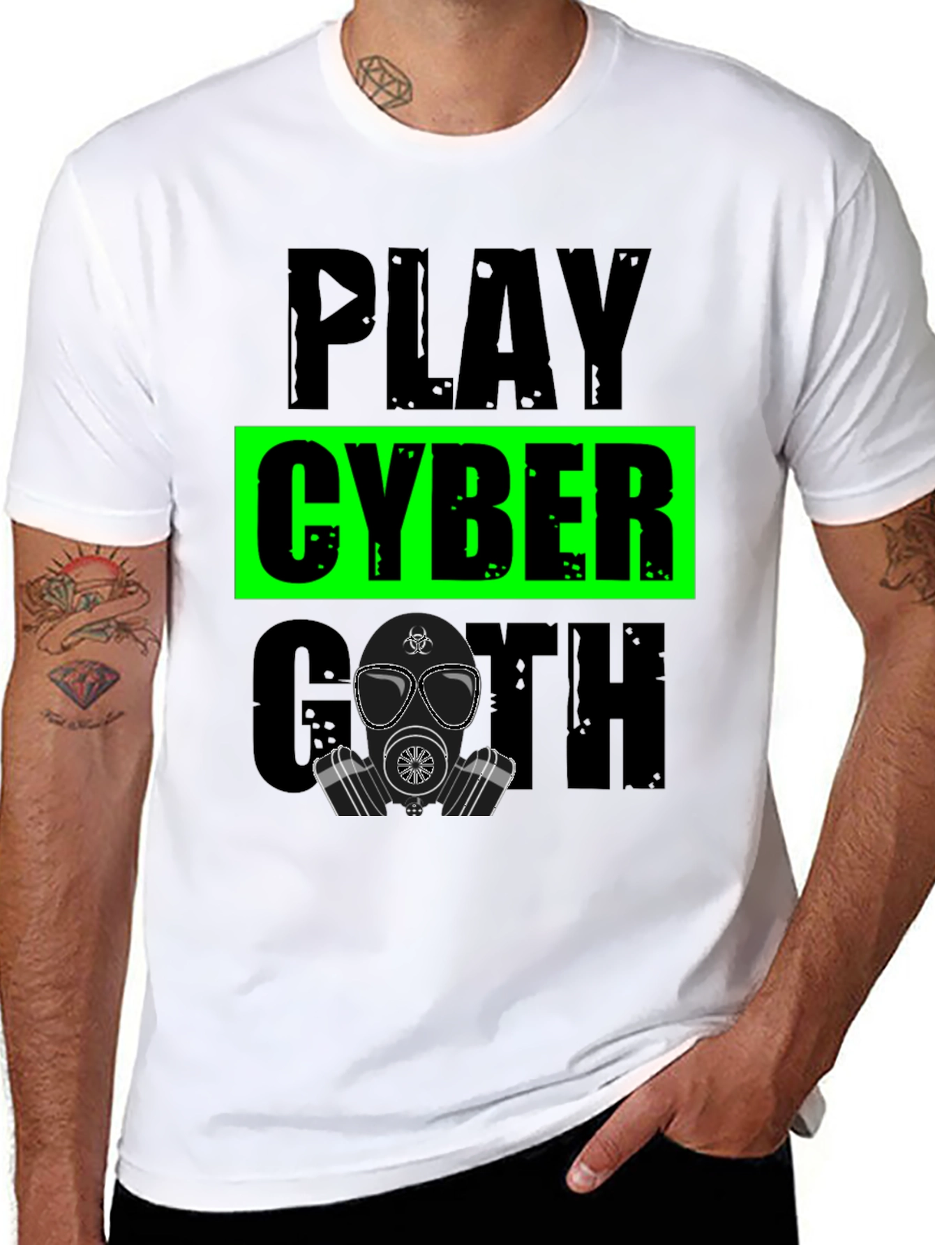 Play Cyber Goth T-Shirt - Black