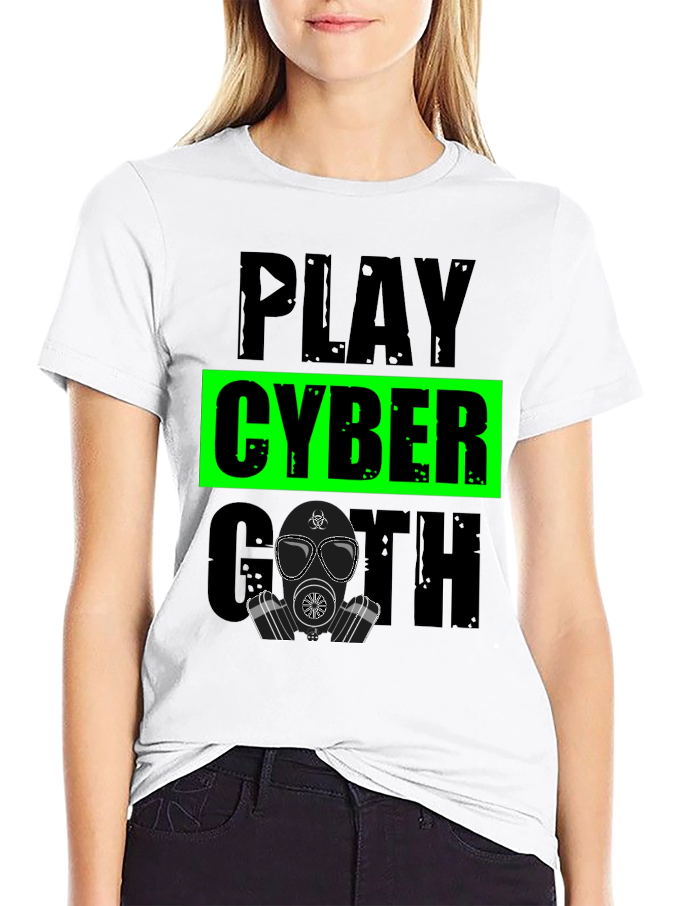 Play Cyber Goth T-Shirt - Black
