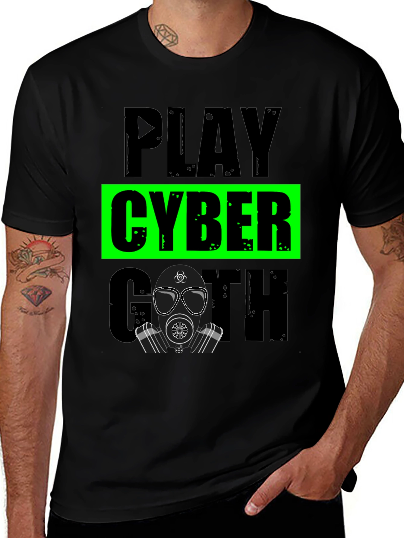 Play Cyber Goth T-Shirt - Black