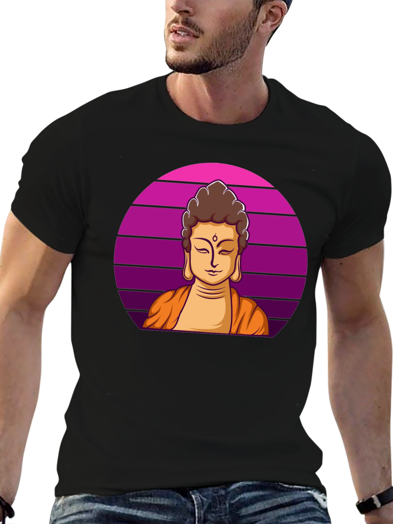 Buddha Graphic Tee - Mens Black T-Shirt