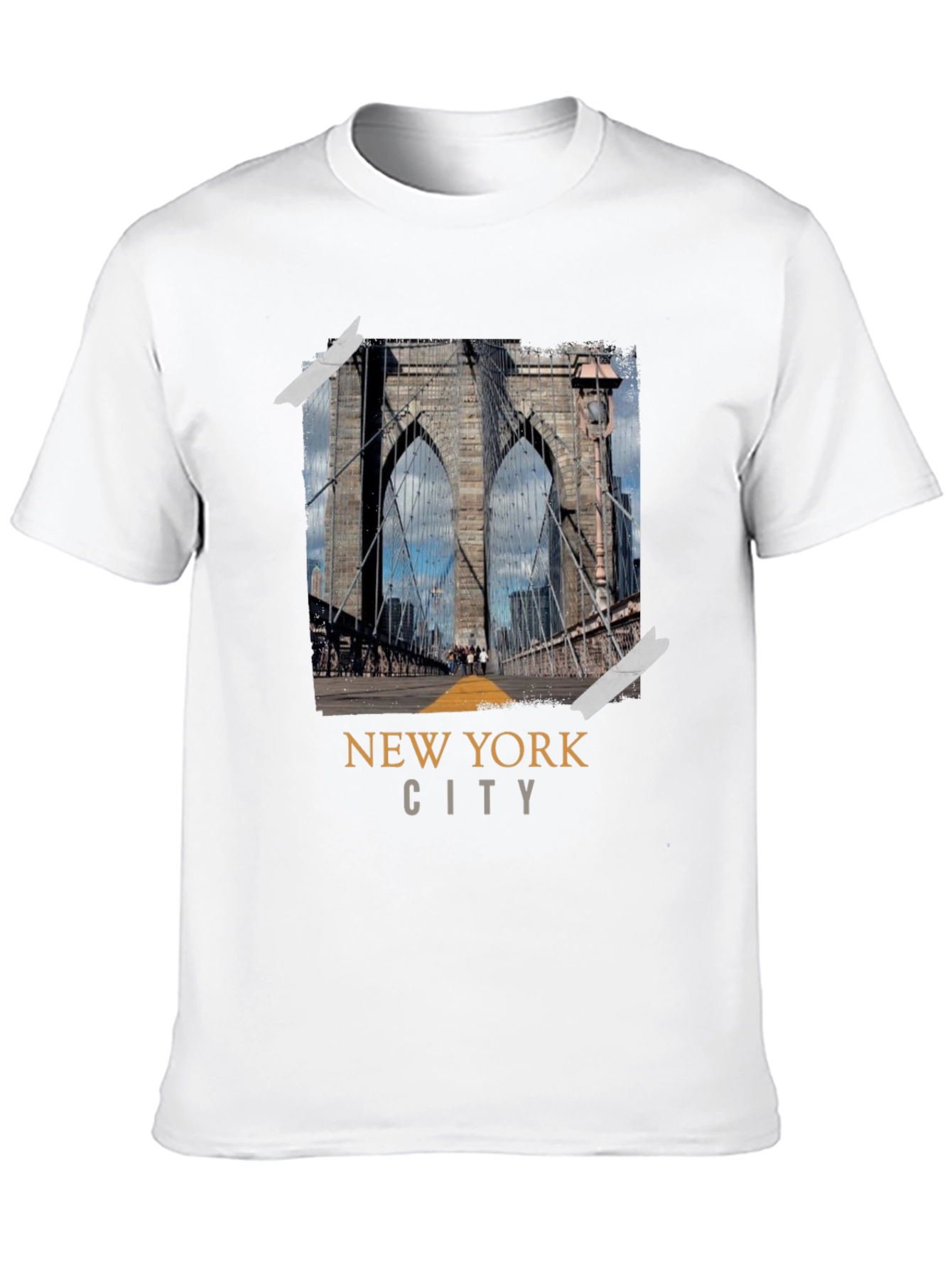 New York City Bridge Black Graphic T-Shirt