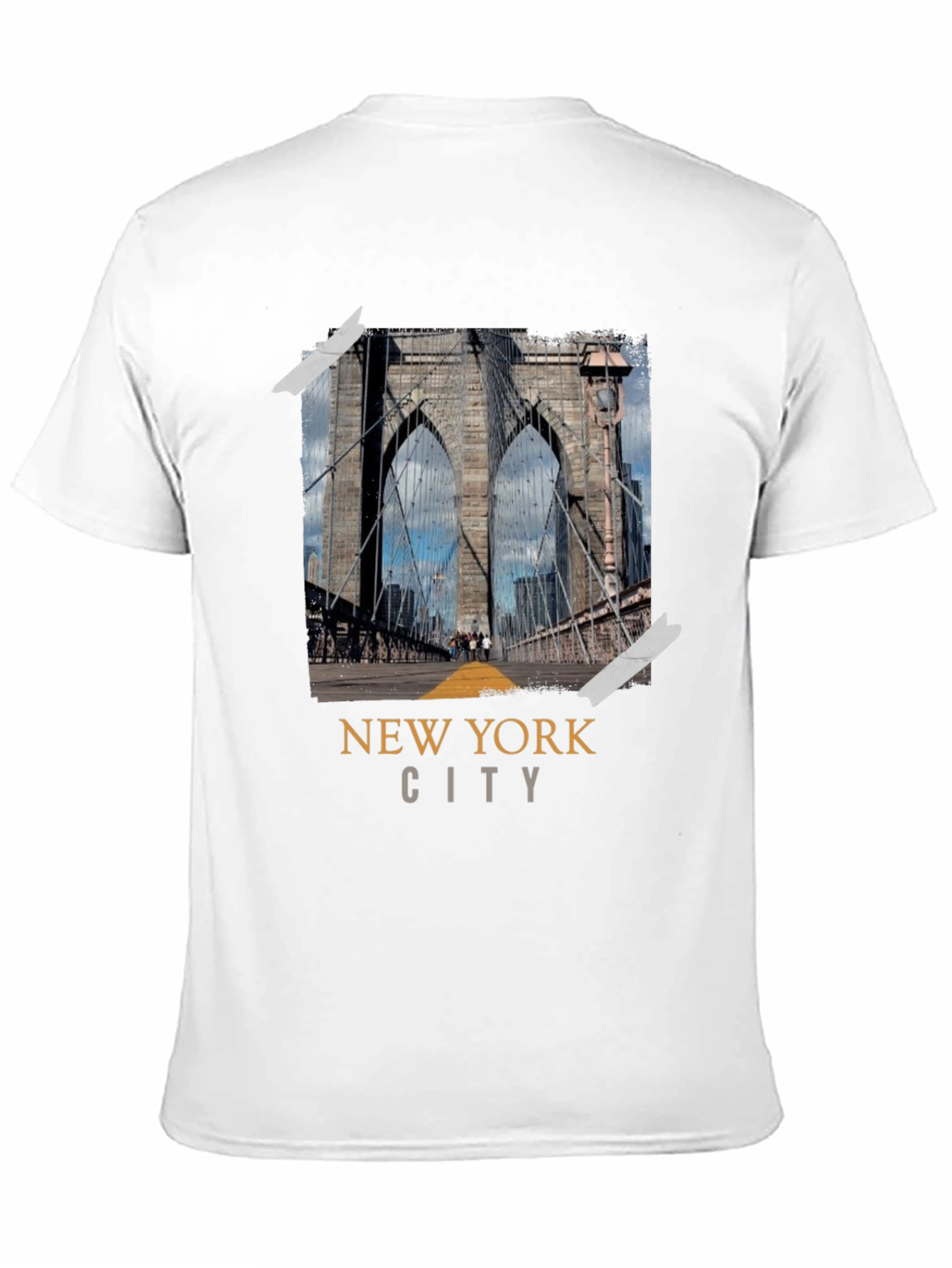 New York City Bridge Black Graphic T-Shirt
