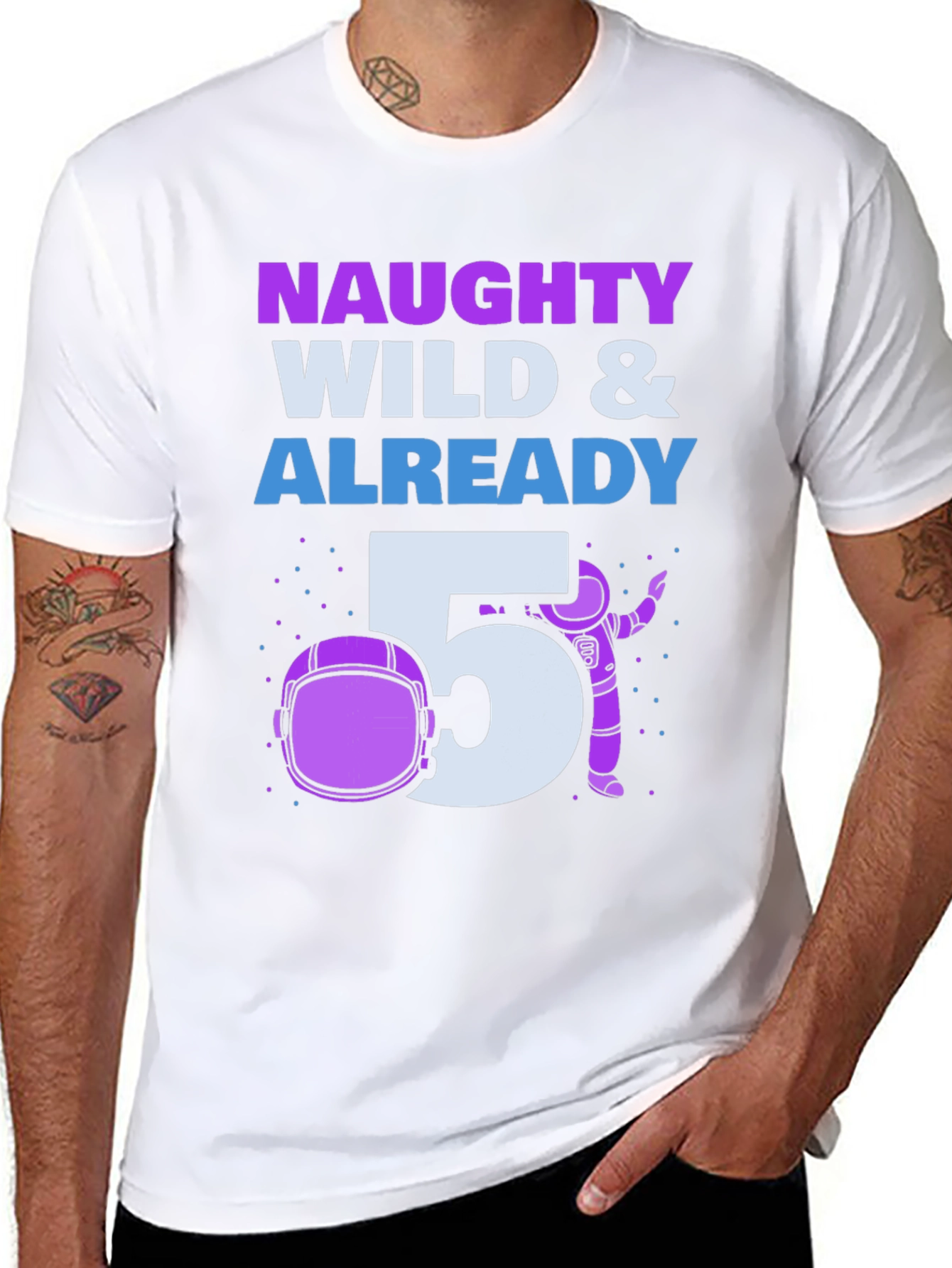 Naughty Wild & Already 5 Birthday Boy T-Shirt