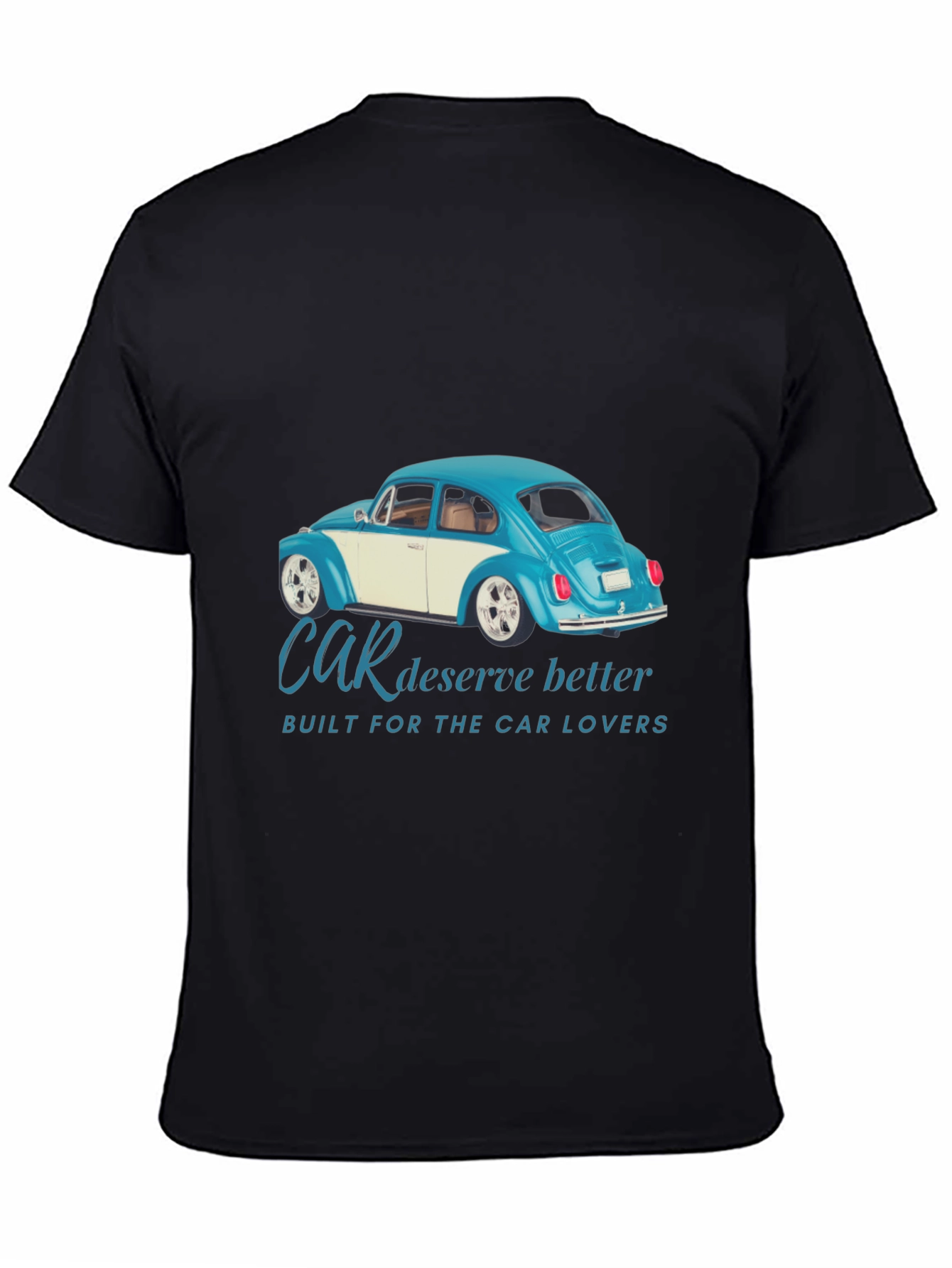 Car Lovers Black Tee - Classic Car Design