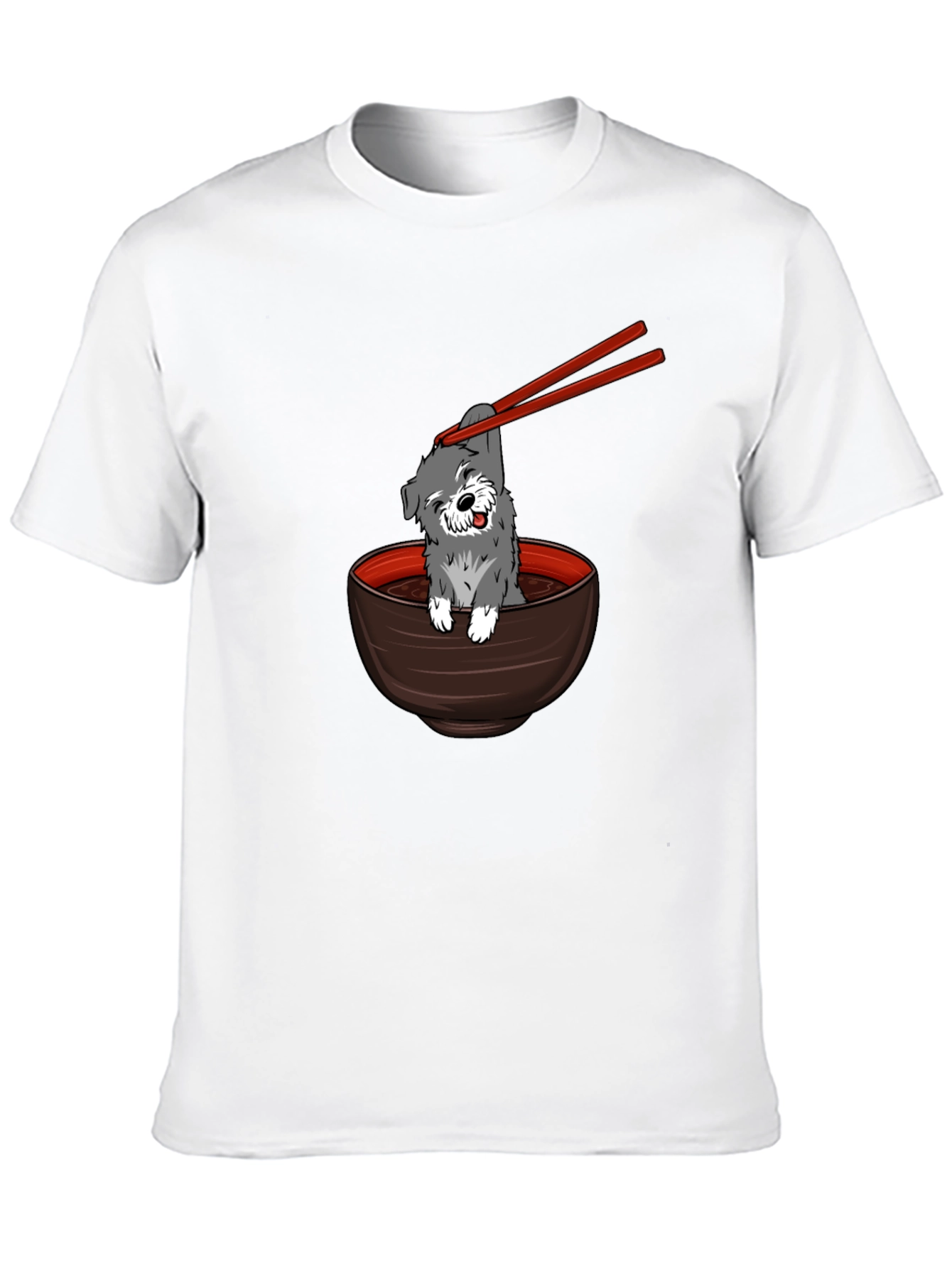 Dog in Ramen Bowl Graphic Tee