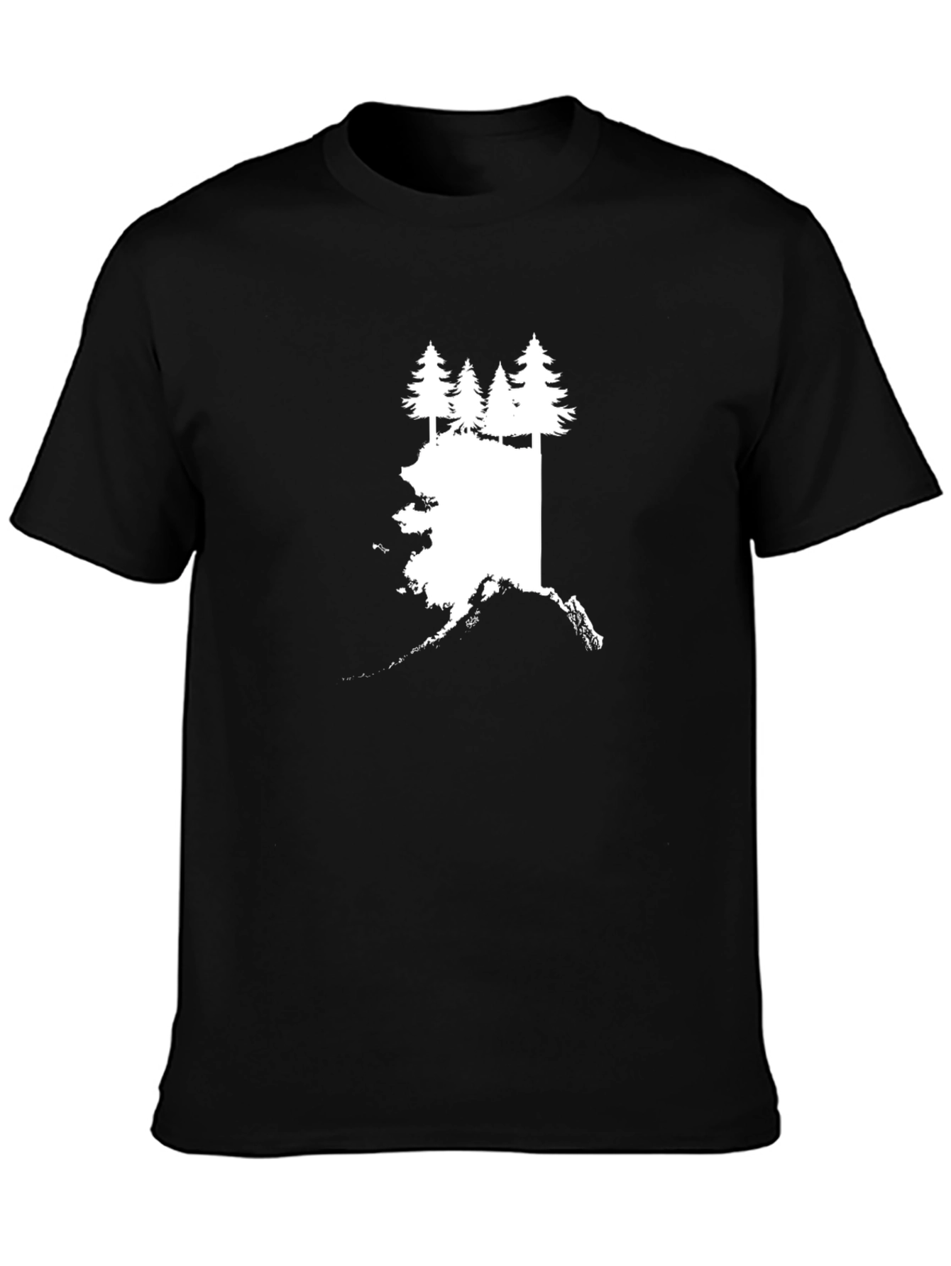 Alaska Pine Tree Graphic Tee - Black