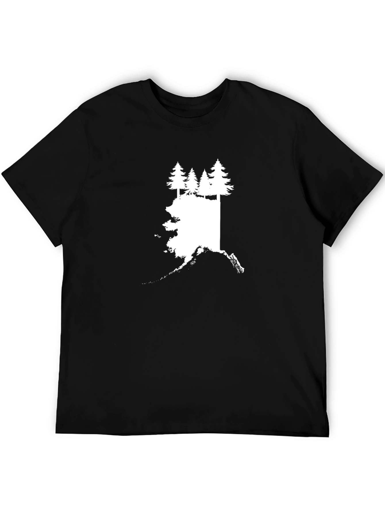 Alaska Pine Tree Graphic Tee - Black