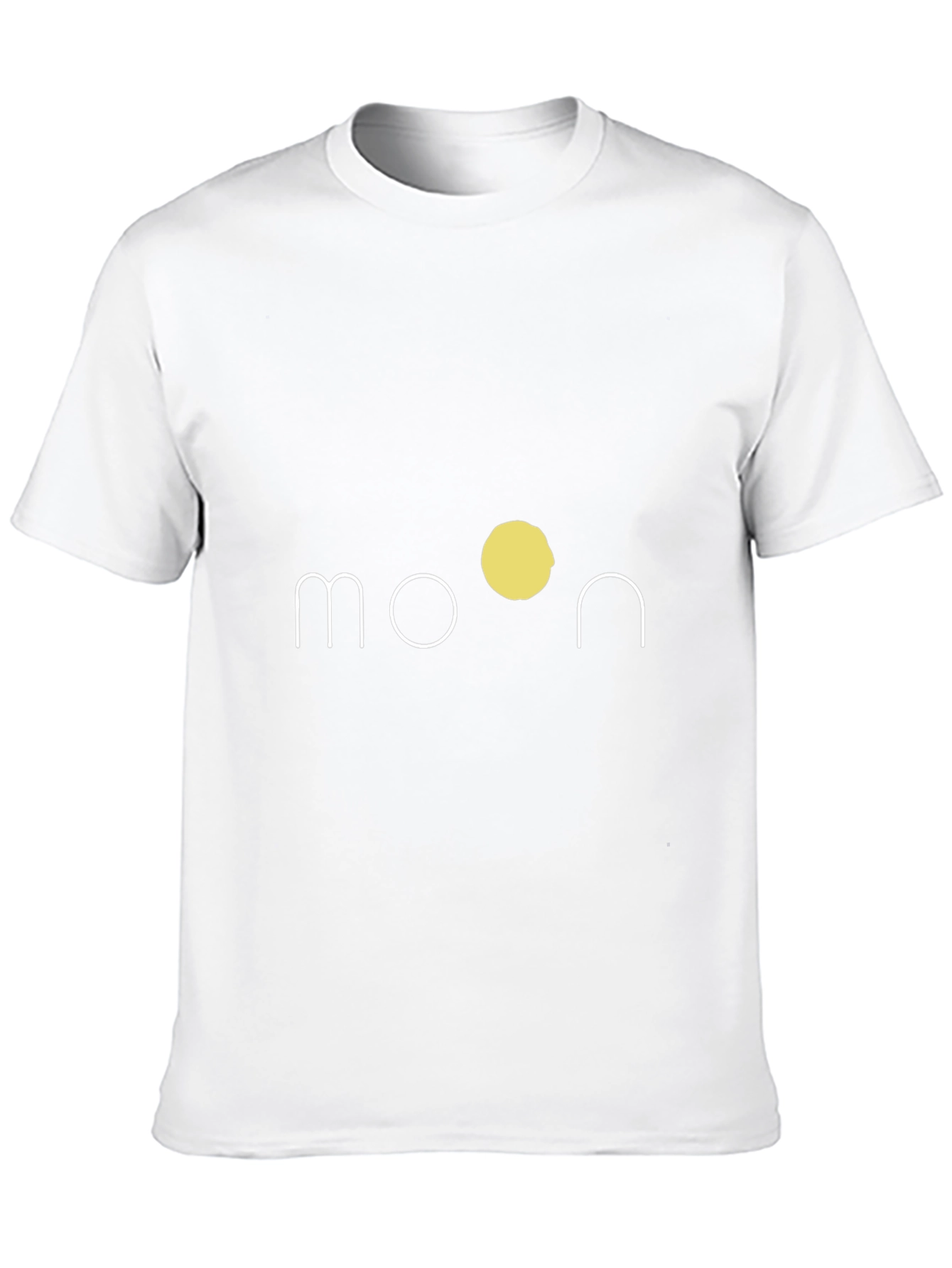 Minimalist Moon Graphic Black T-Shirt