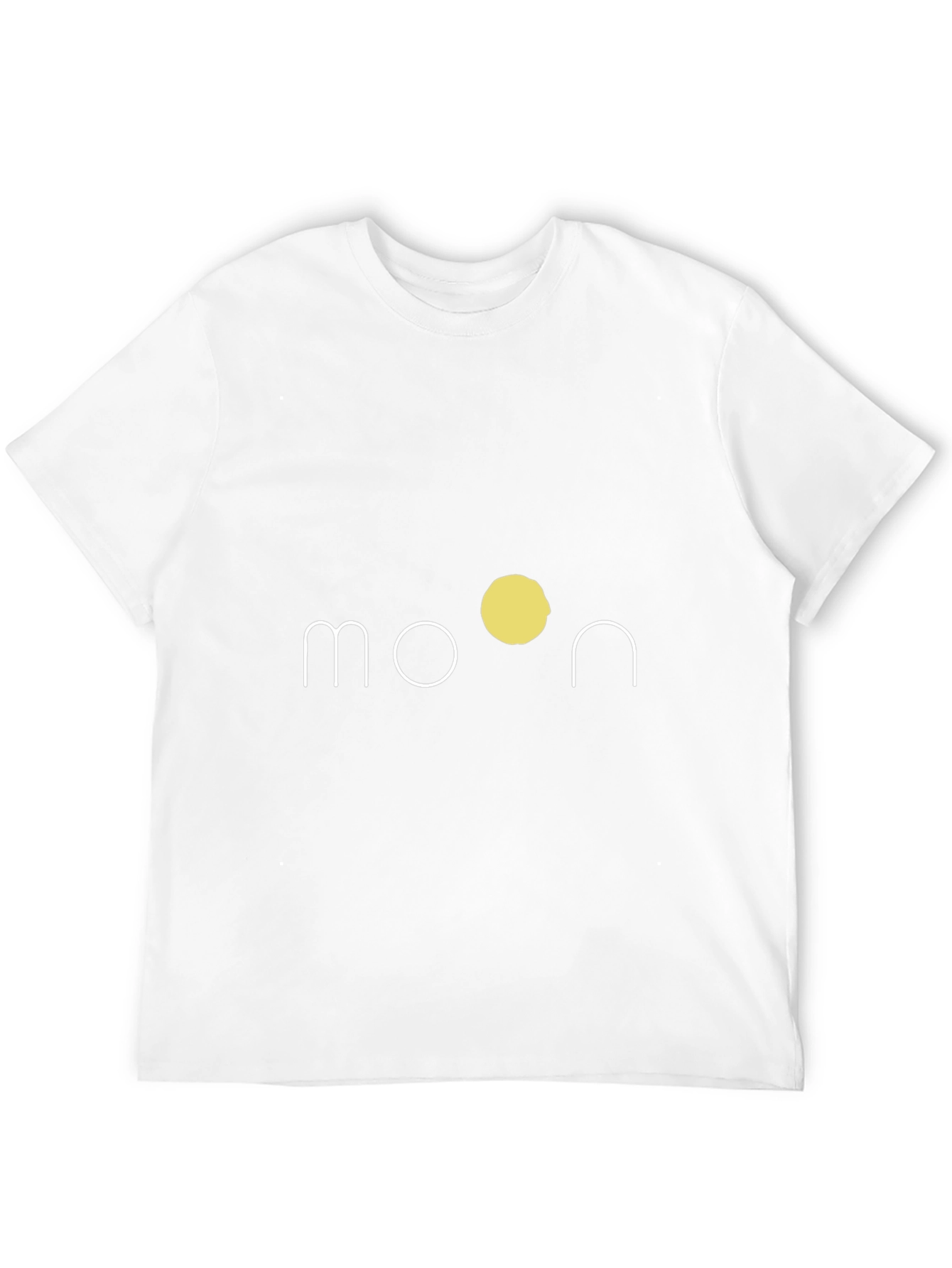 Minimalist Moon Graphic Black T-Shirt