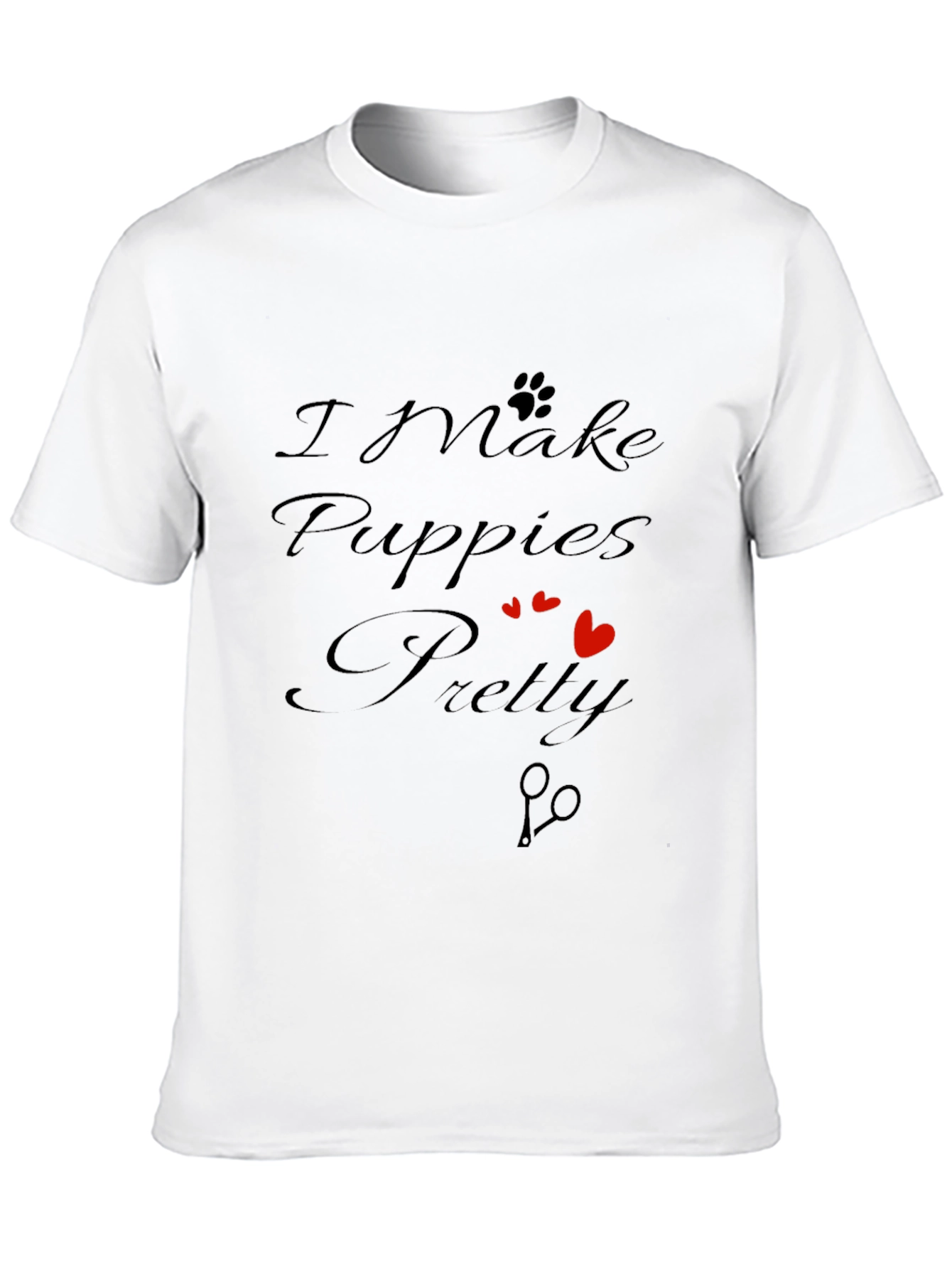 I Make Puppies Pretty Black T-Shirt