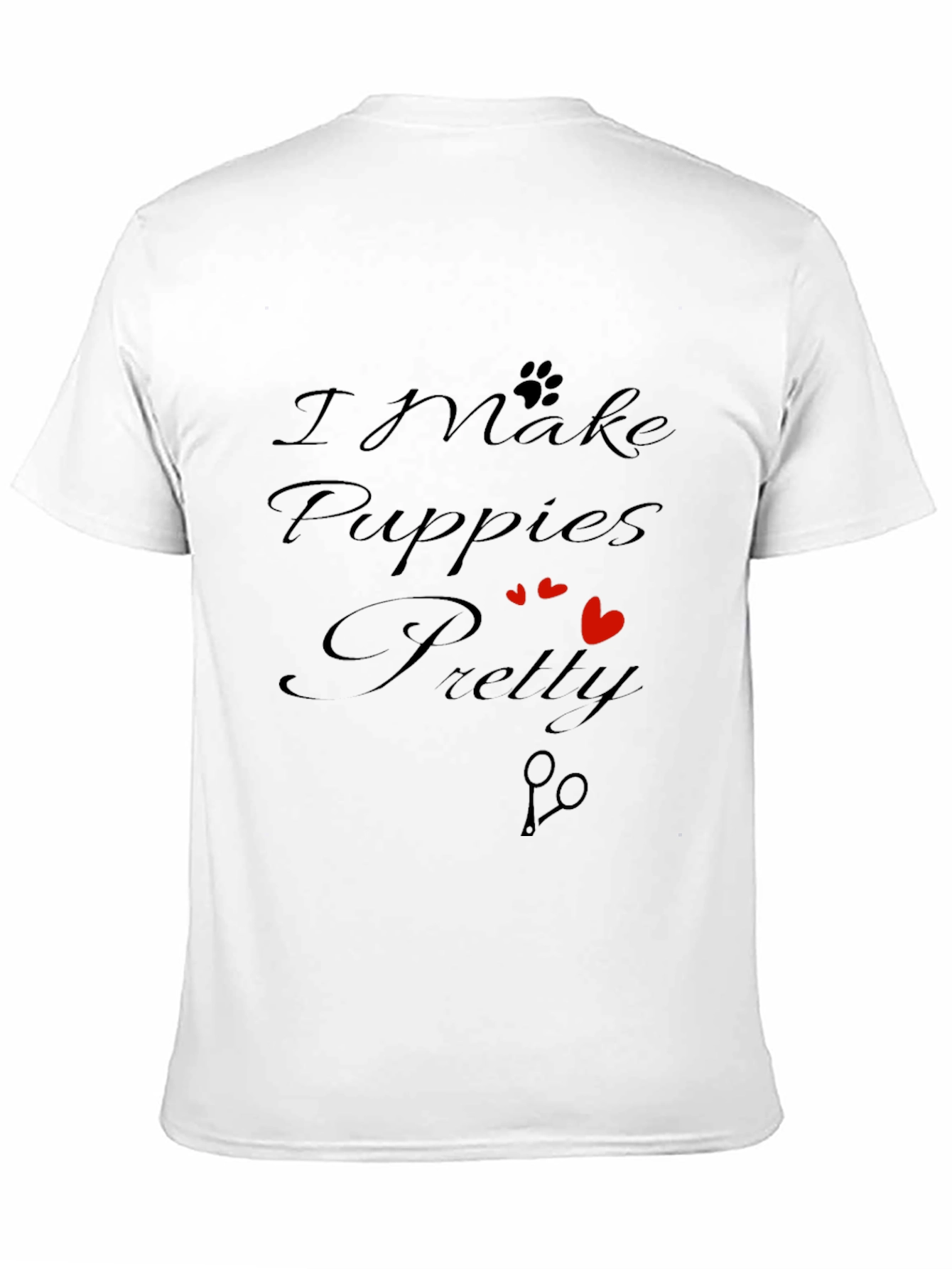 I Make Puppies Pretty Black T-Shirt
