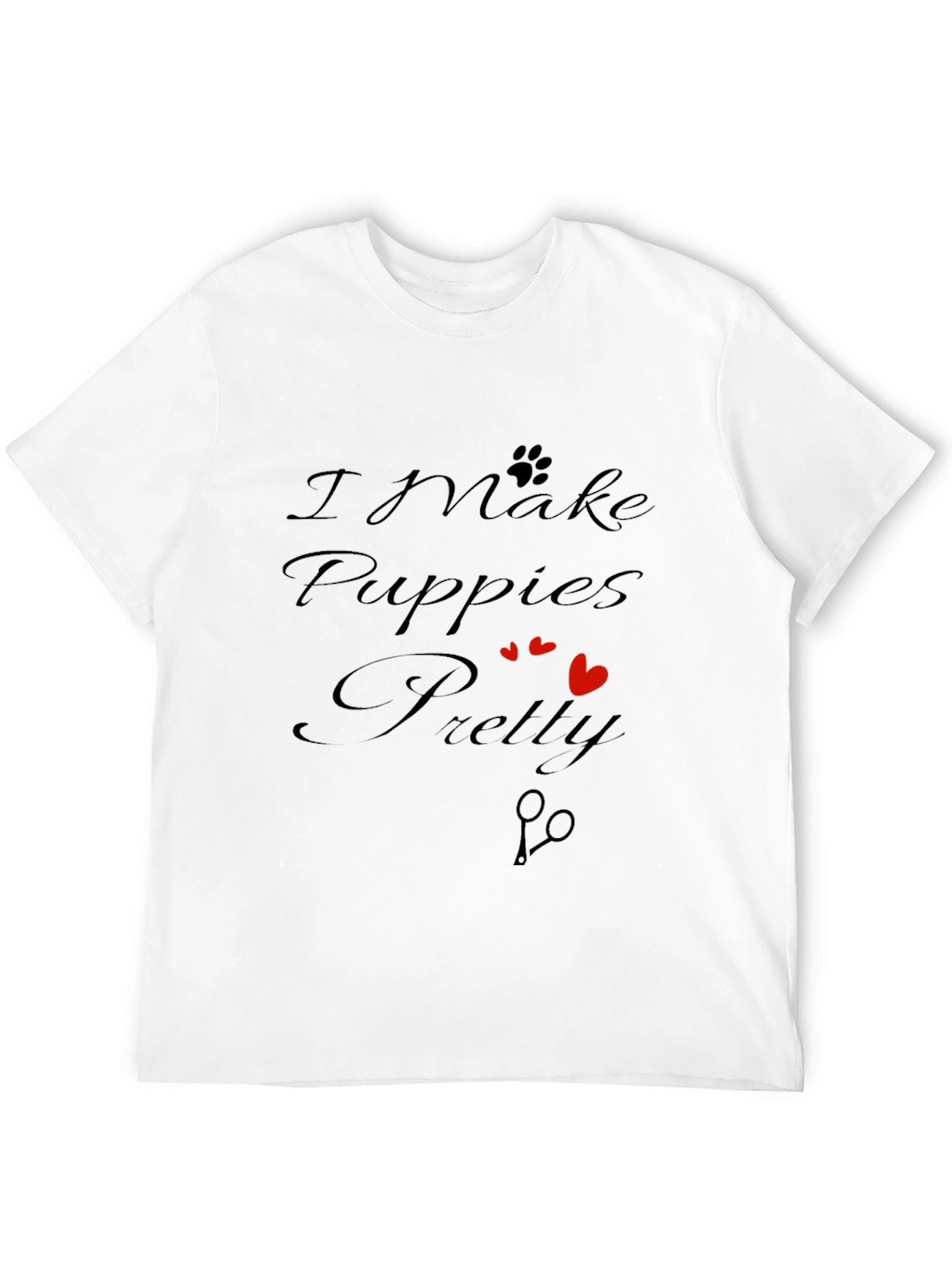 I Make Puppies Pretty Black T-Shirt