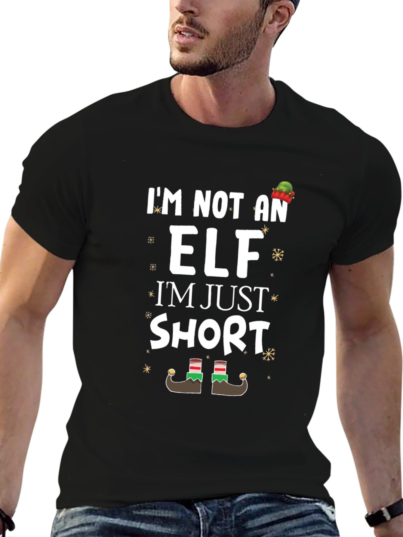 Funny Christmas Elf Short T-Shirt