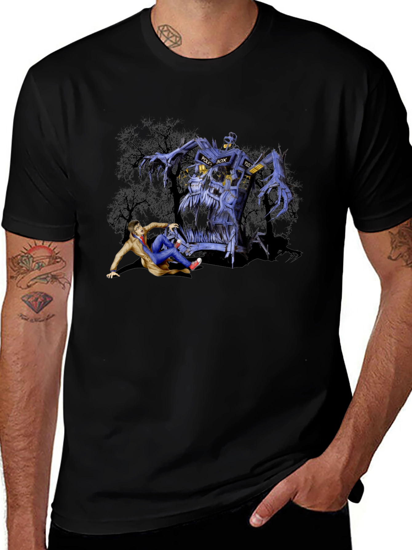 Doctor Who TARDIS Monster Graphic T-Shirt