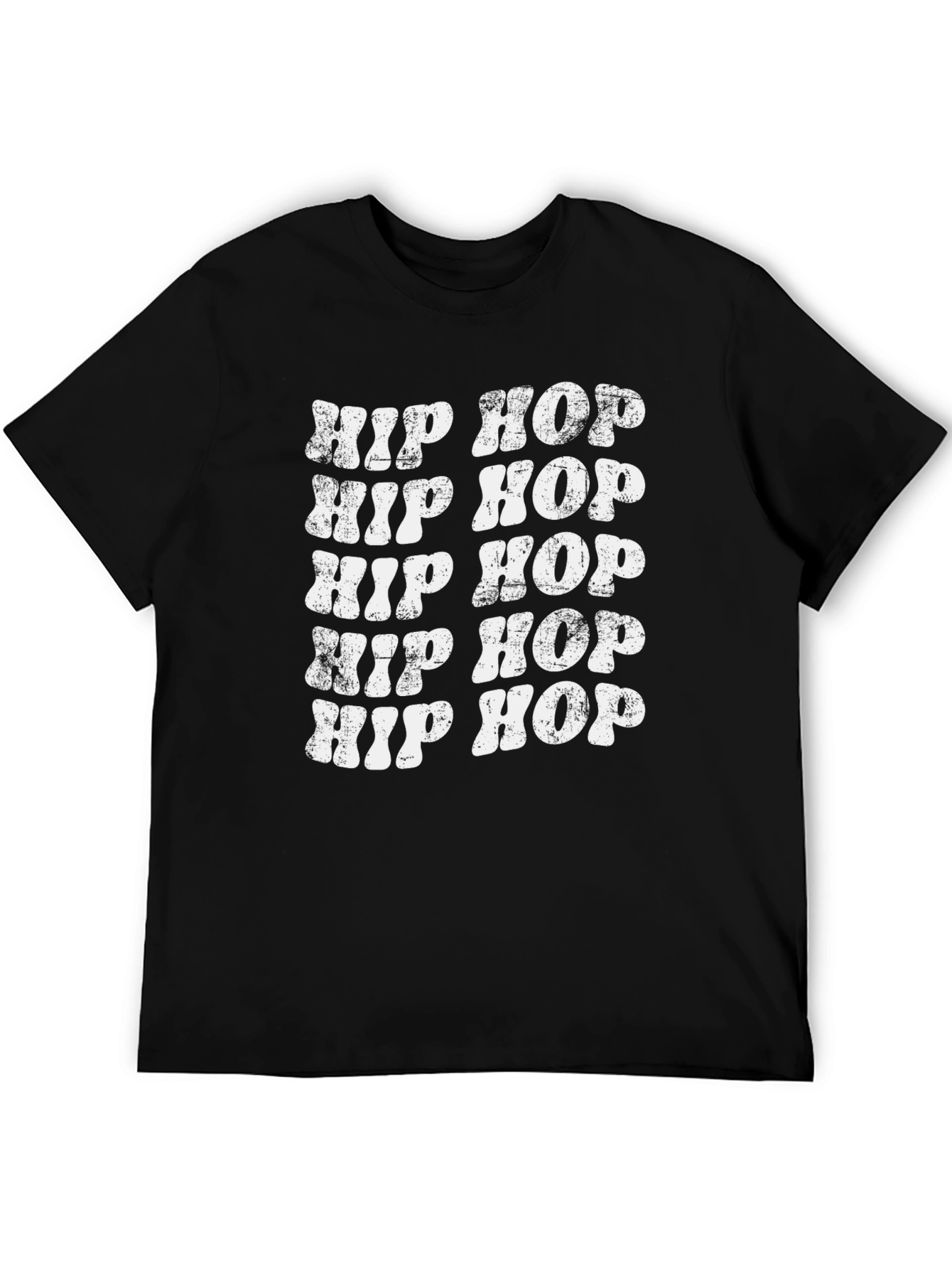 Retro Hip Hop T-Shirt - Distressed Design