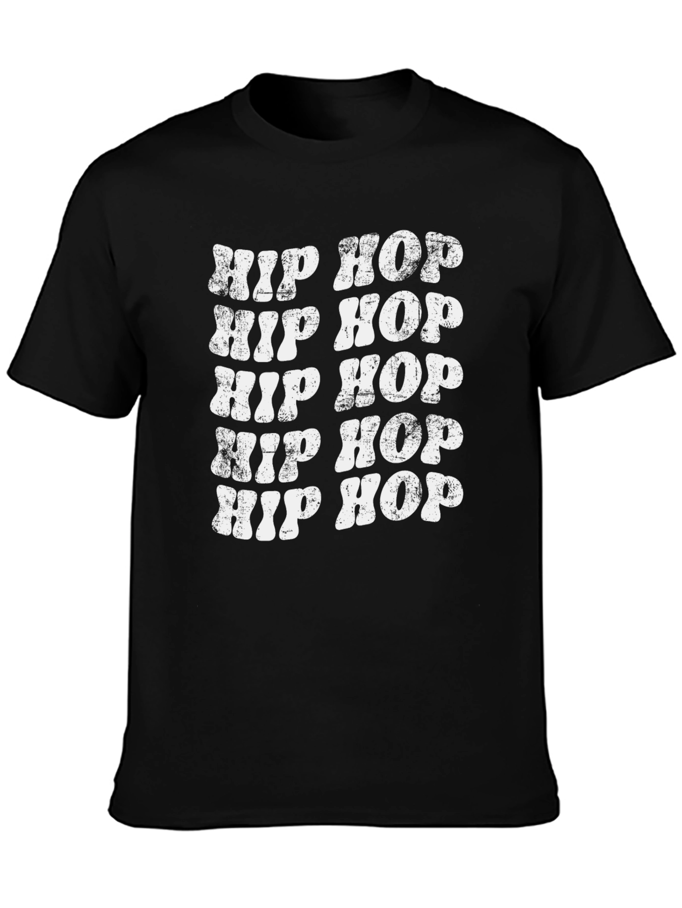 Retro Hip Hop T-Shirt - Distressed Design