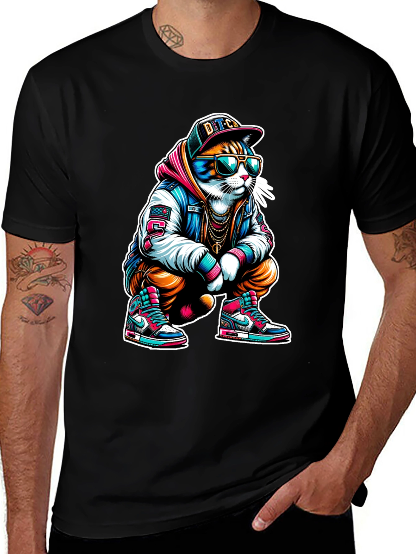 Cool Cat Graphic T-Shirt - Urban Style