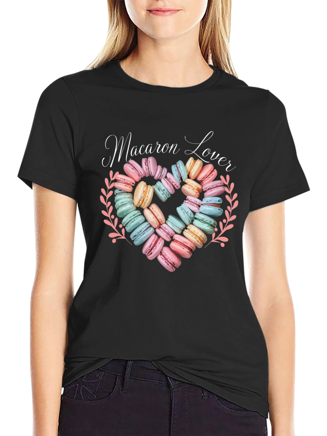 Macaron Lover Graphic T-Shirt - Sweet Treat Design
