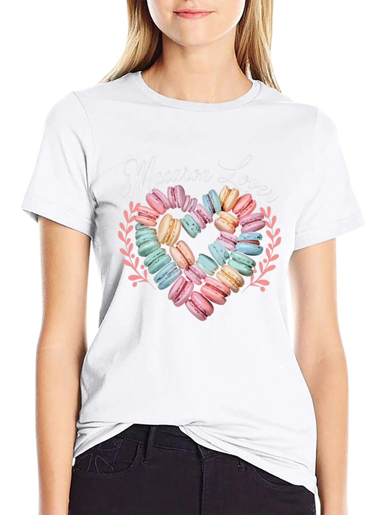 Macaron Lover Graphic T-Shirt - Sweet Treat Design