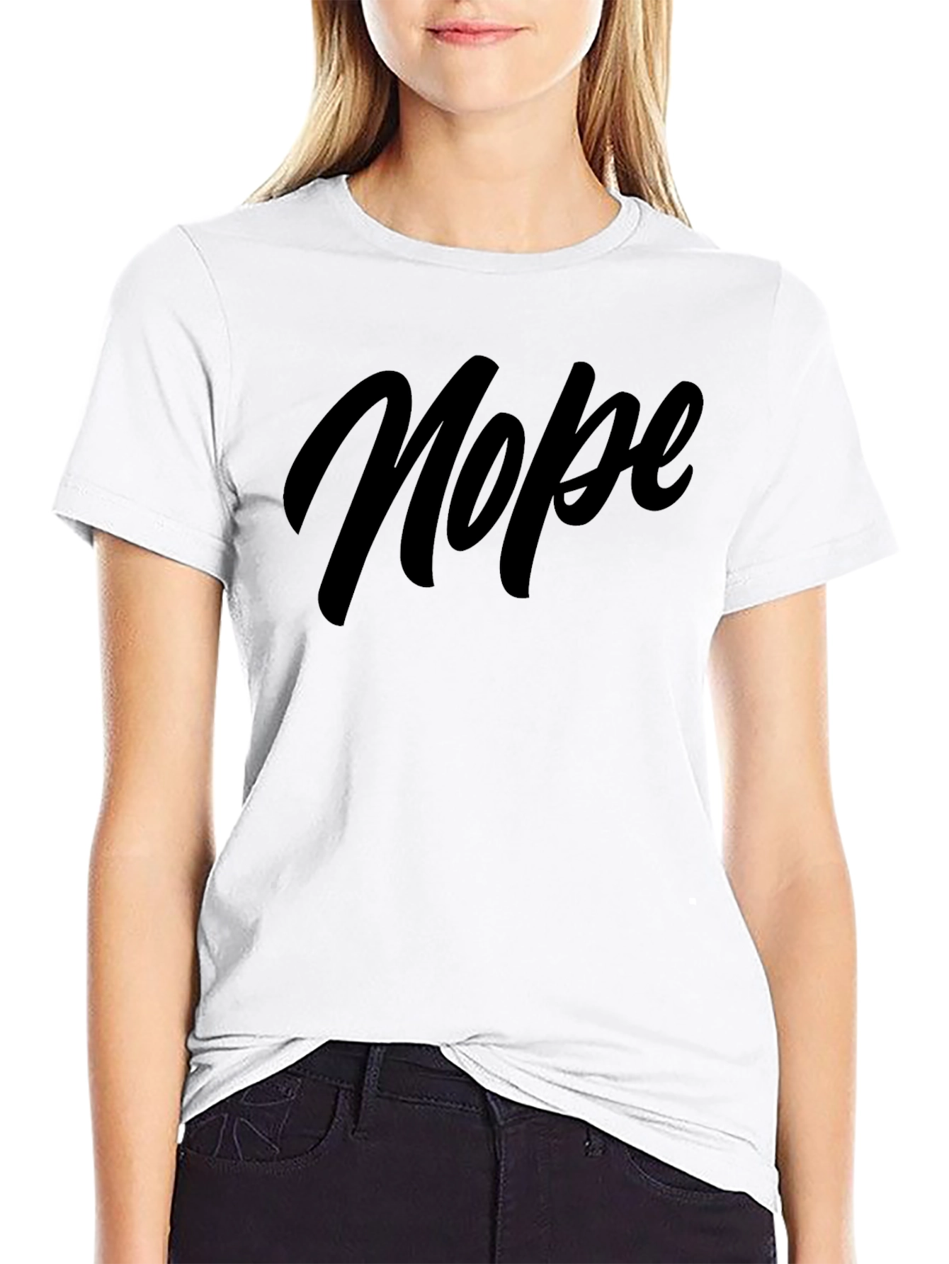 Nope Graphic T-Shirt - Mens Black Tee
