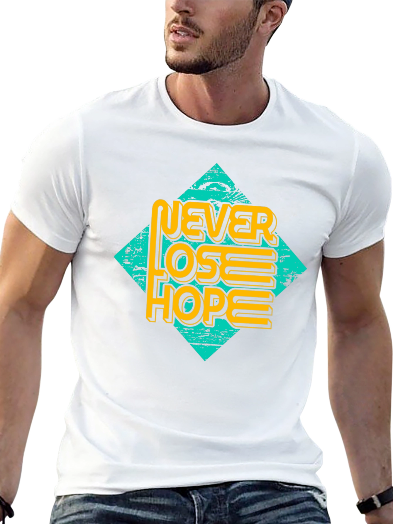 Never Lose Hope Graphic Tee - Mens Black T-Shirt