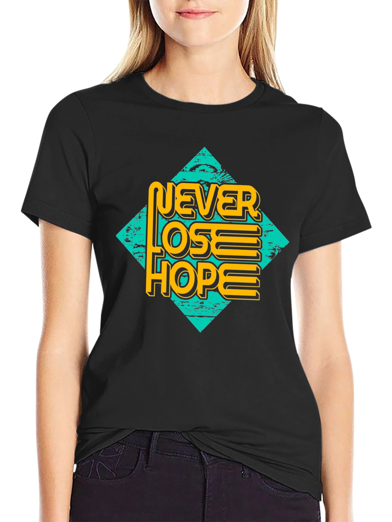 Never Lose Hope Graphic Tee - Mens Black T-Shirt