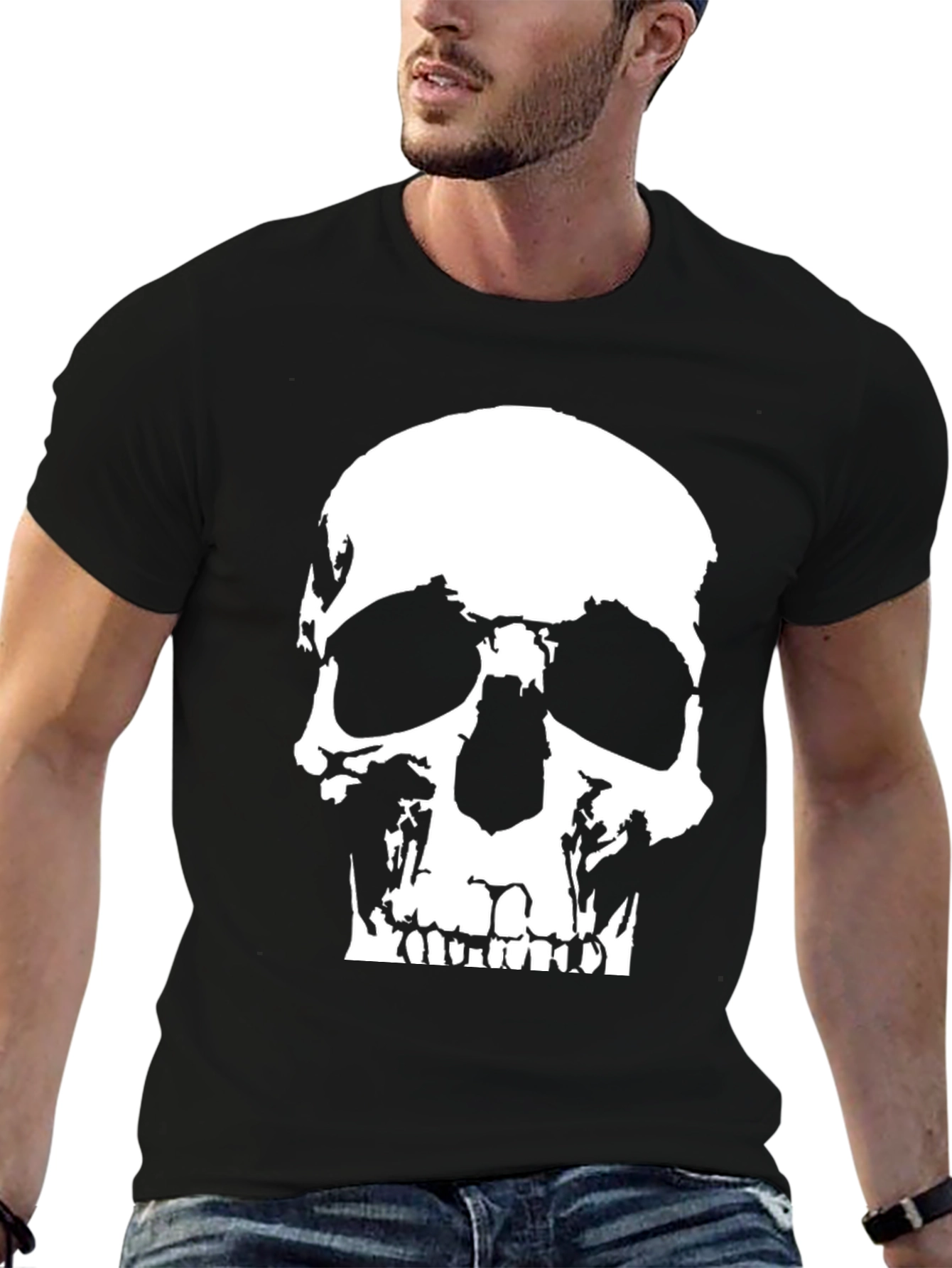 Skull Graphic T-Shirt - Mens Black Tee