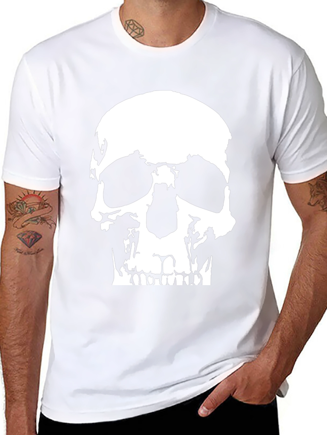 Skull Graphic T-Shirt - Mens Black Tee