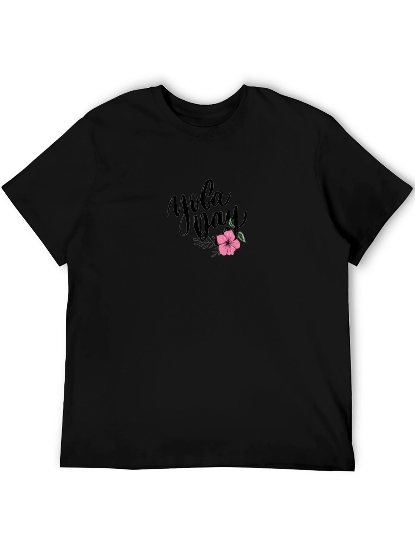 Yoga Day Graphic Tee - Black