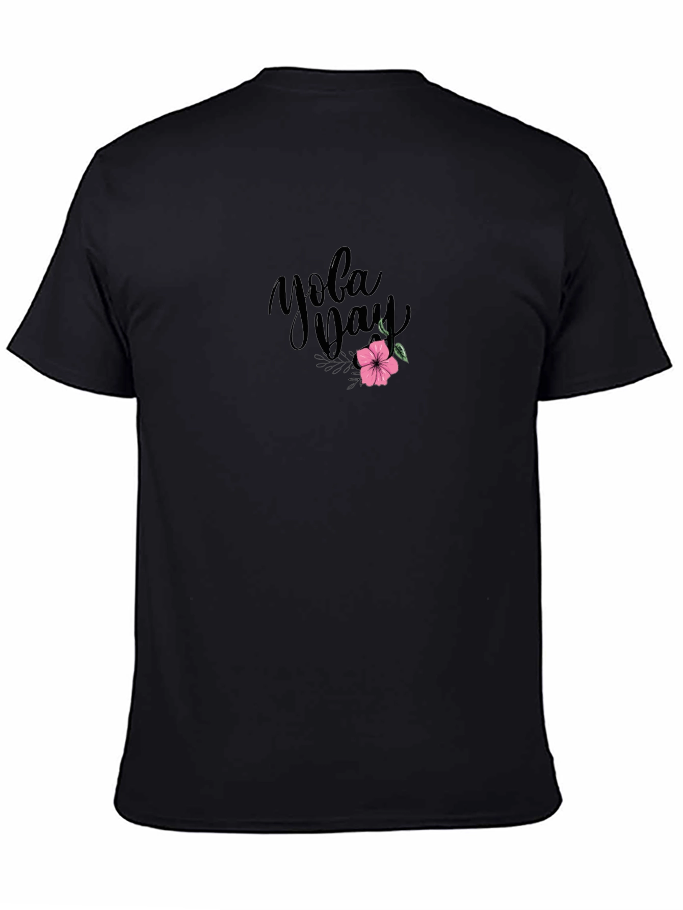 Yoga Day Graphic Tee - Black