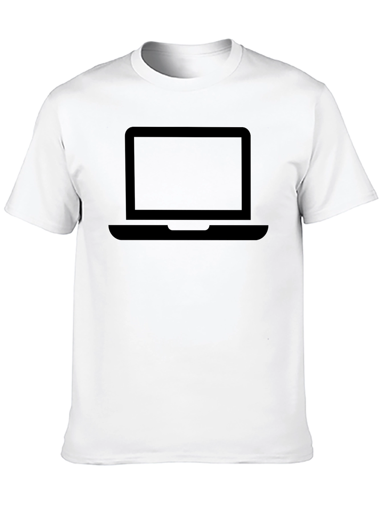 Laptop Graphic Tee - Black Casual Shirt