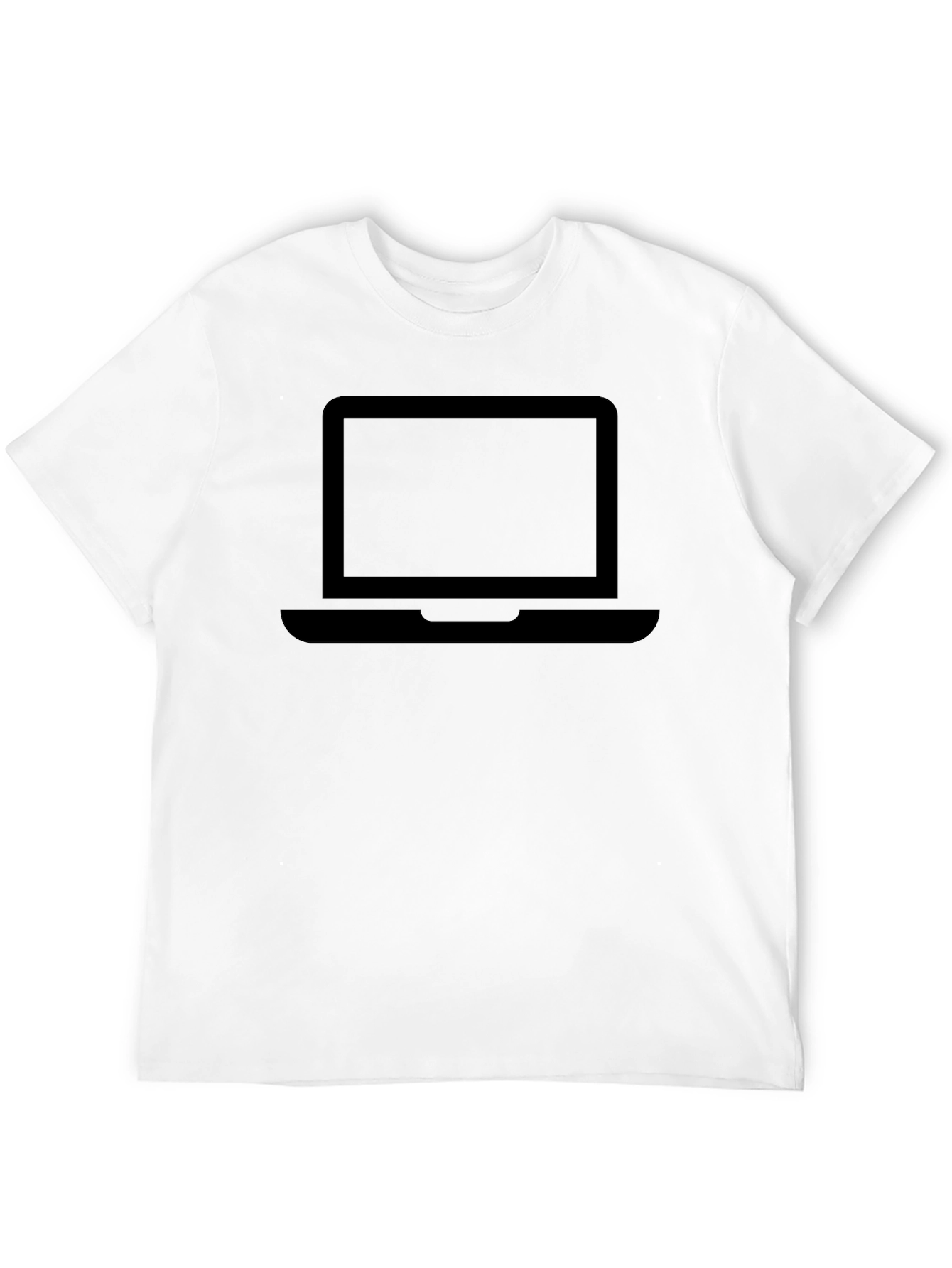 Laptop Graphic Tee - Black Casual Shirt