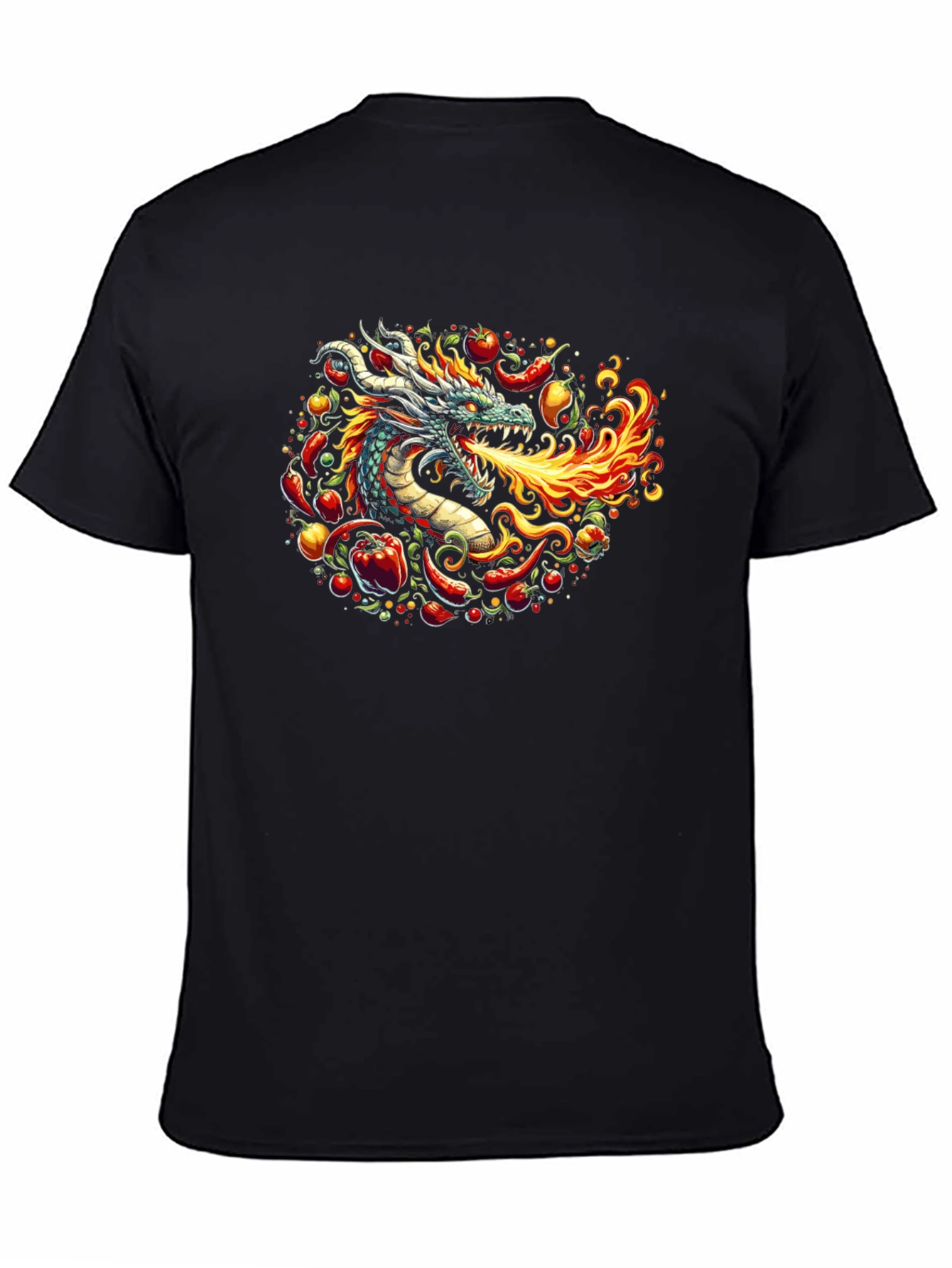 Fiery Dragon Graphic Tee - Spicy Style