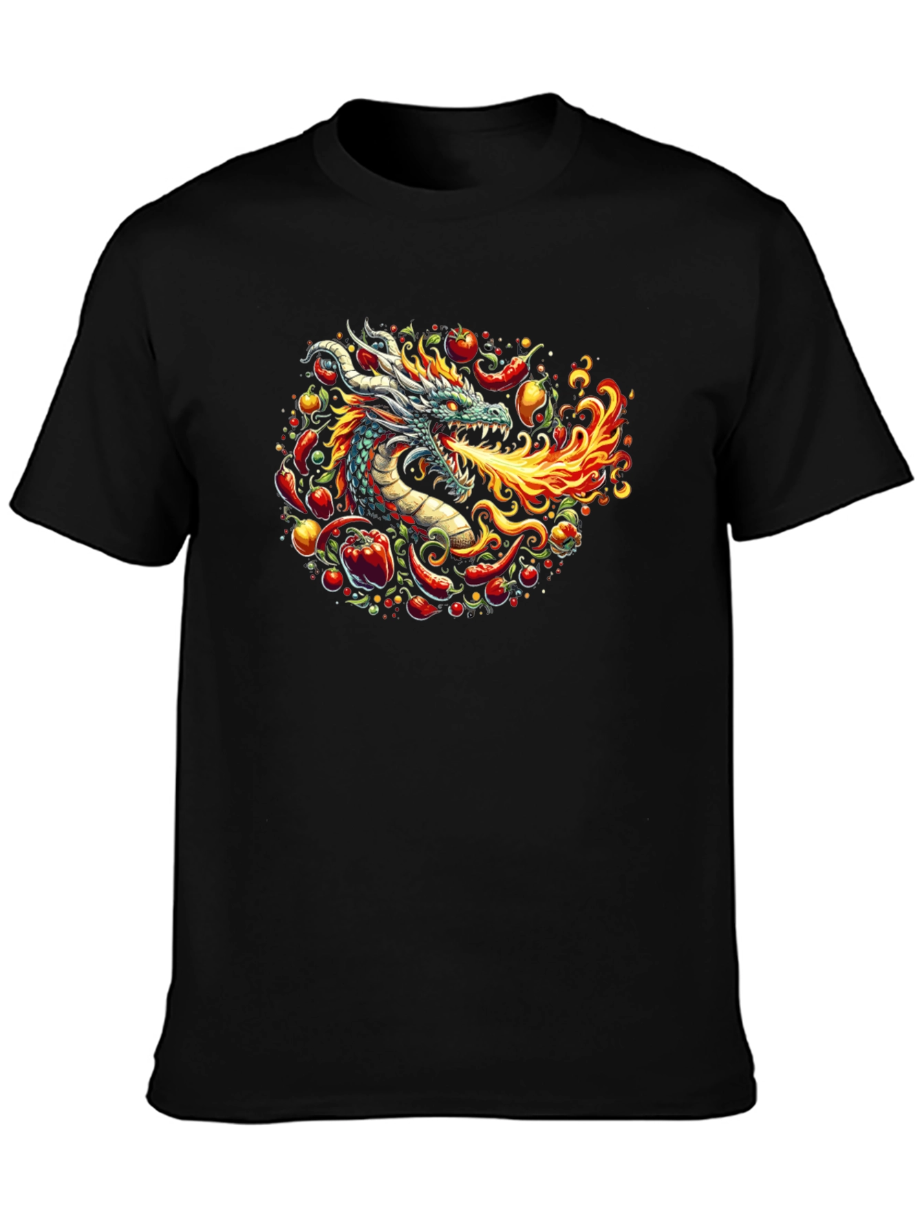 Fiery Dragon Graphic Tee - Spicy Style