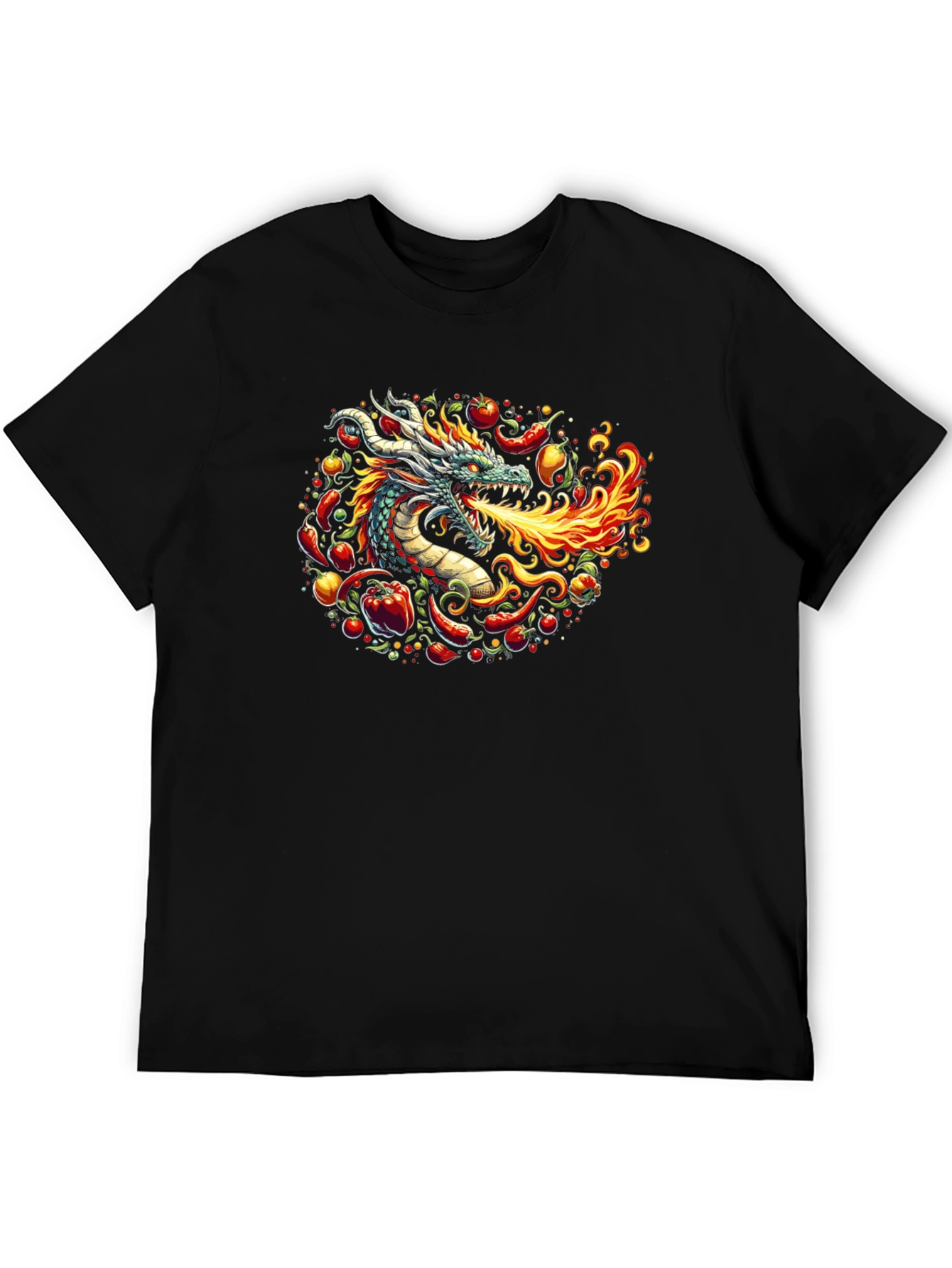 Fiery Dragon Graphic Tee - Spicy Style