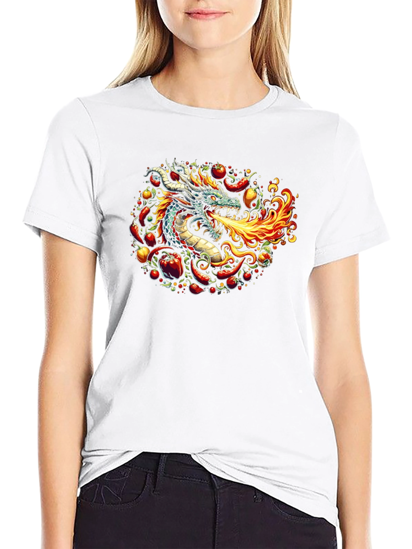 Fiery Dragon Graphic Tee - Spicy Style
