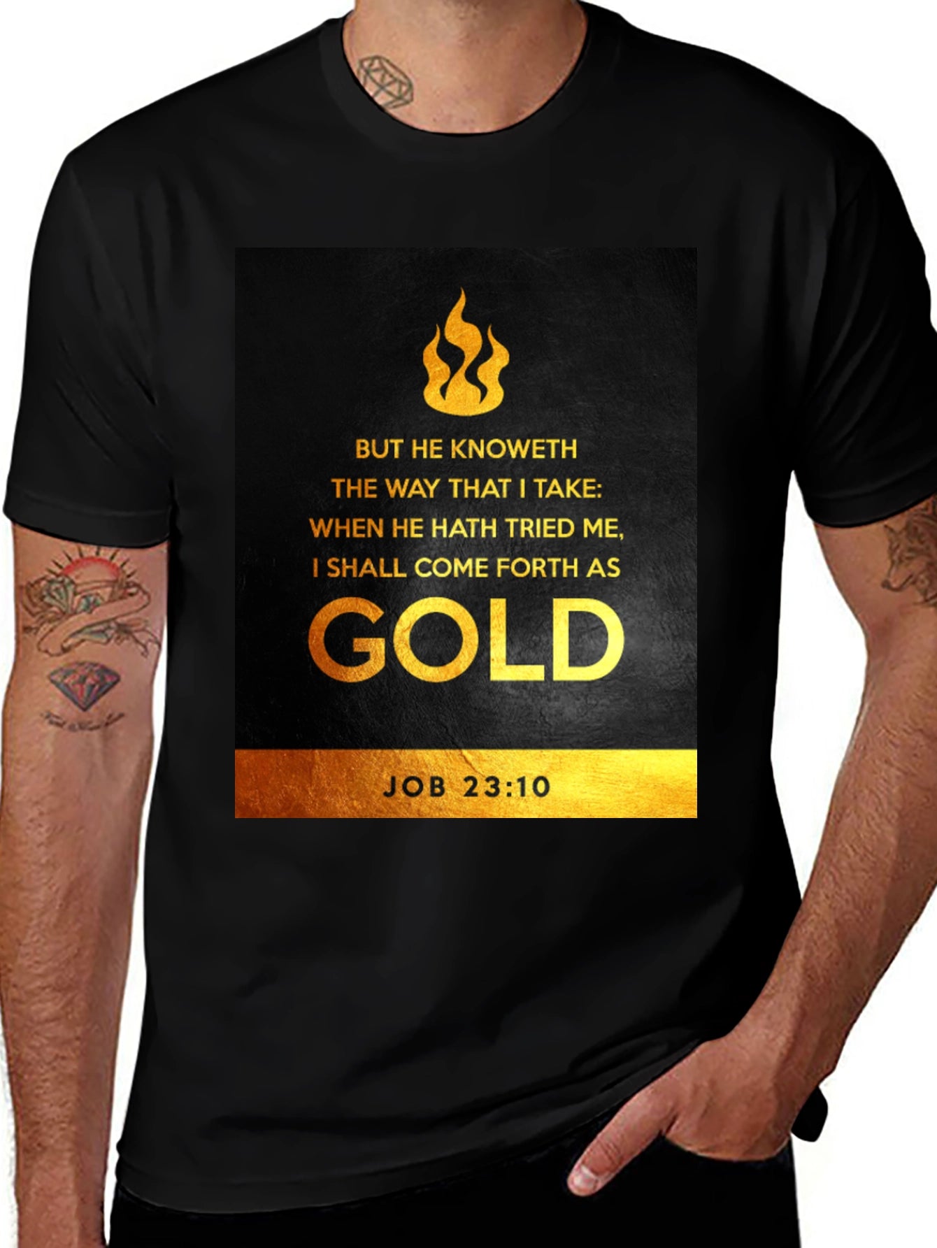 But He Knoweth T-Shirt: Bible Verse Job 23:10 Tee