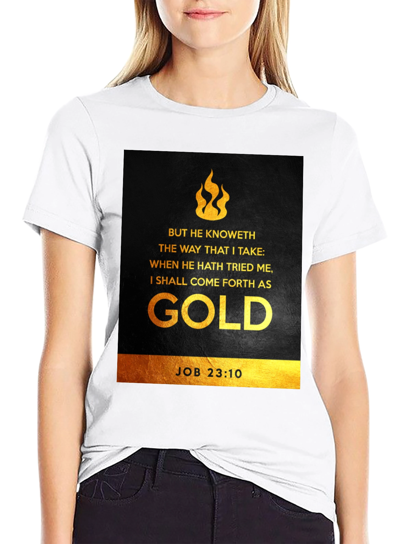 But He Knoweth T-Shirt: Bible Verse Job 23:10 Tee