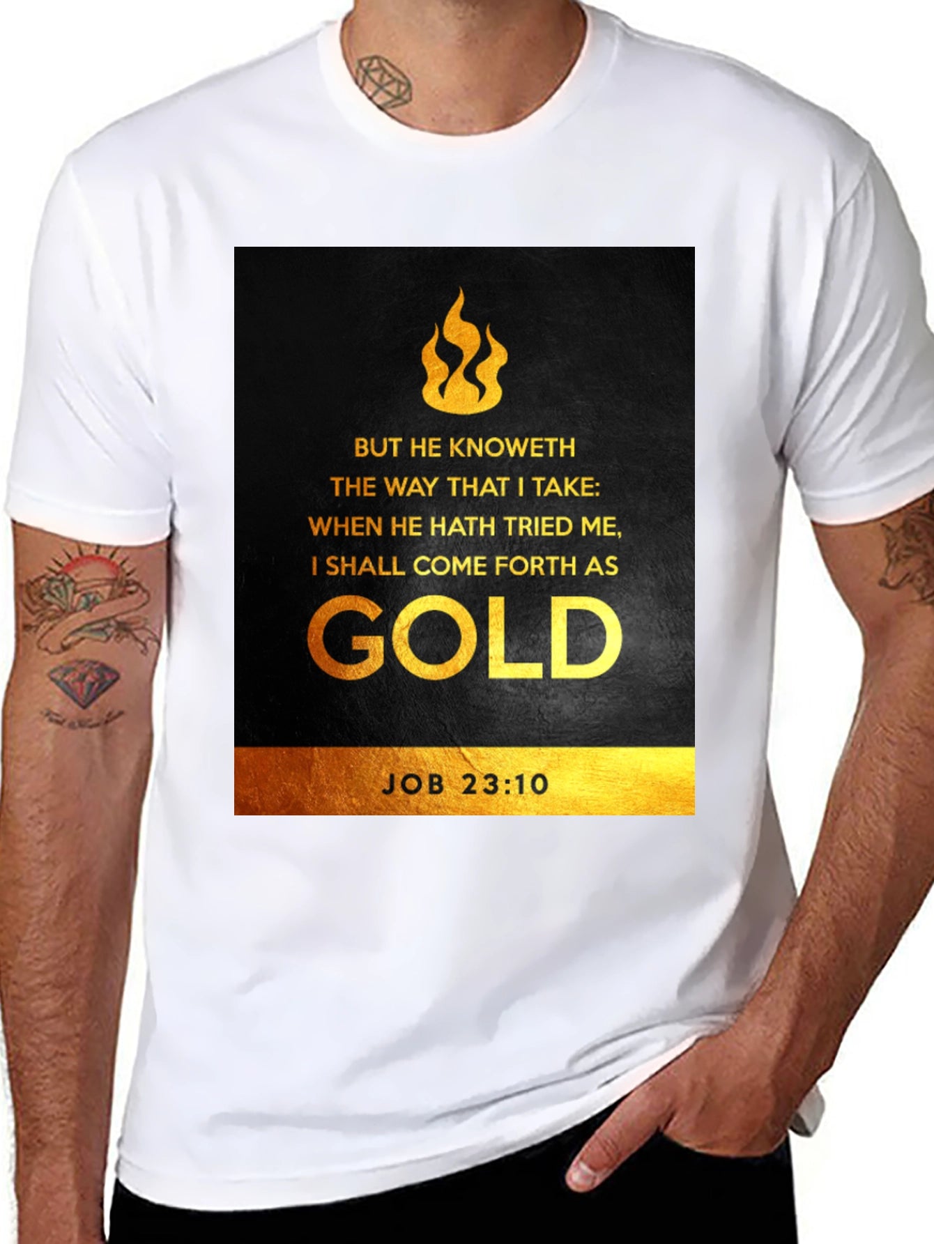 But He Knoweth T-Shirt: Bible Verse Job 23:10 Tee