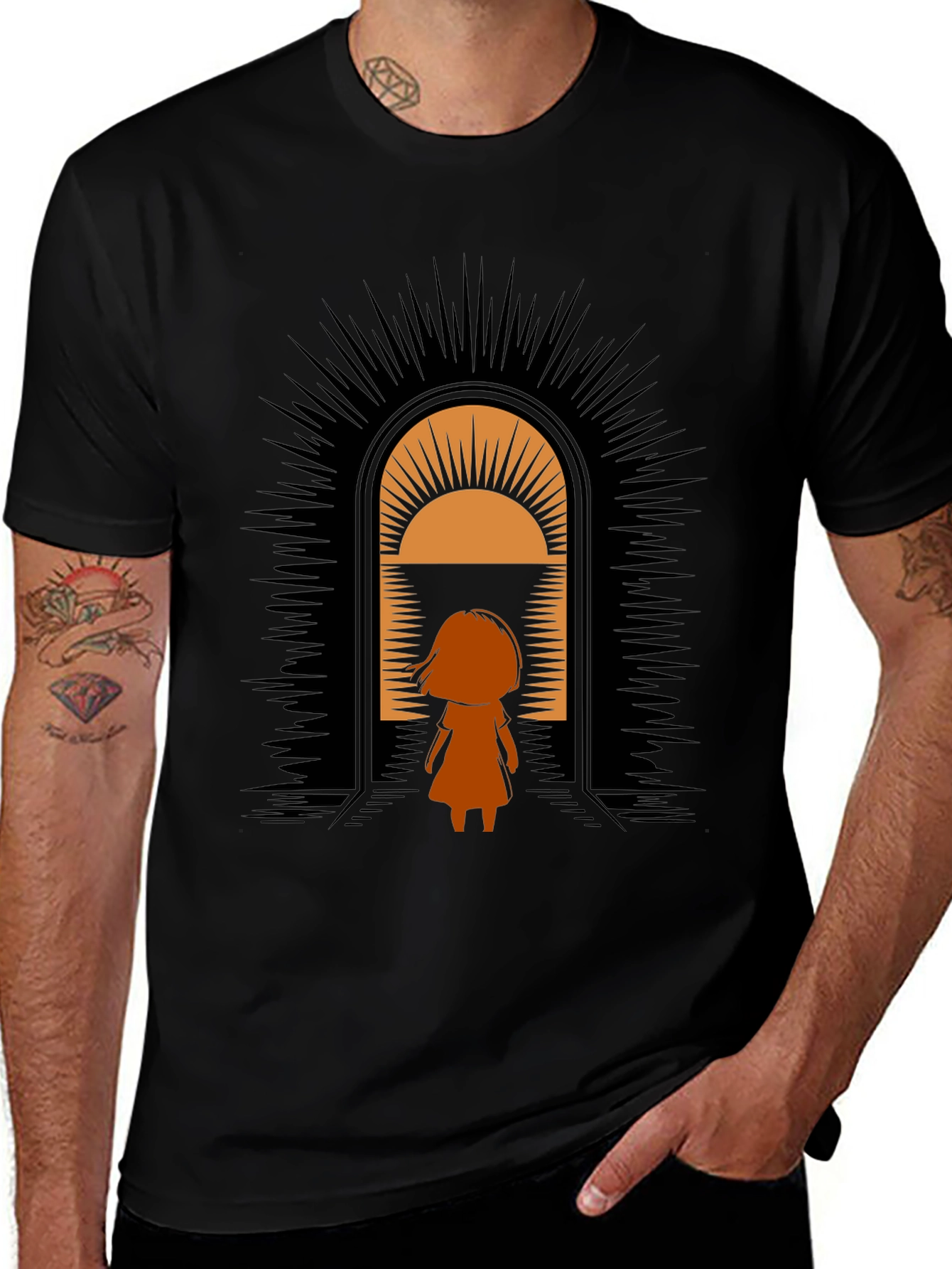 Graphic Tee - Girl in Doorway Design