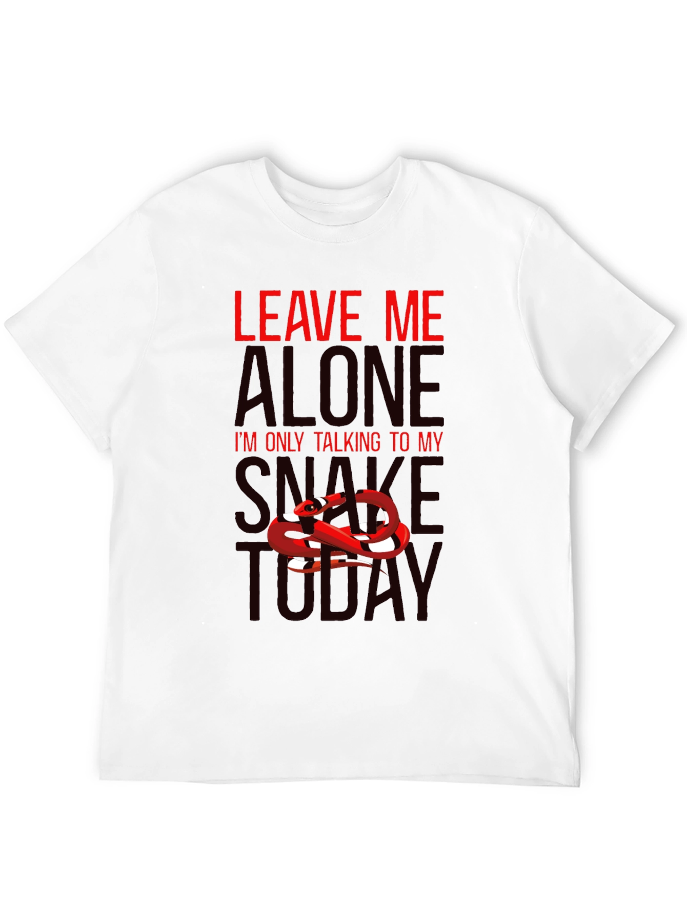 Leave Me Alone Snake T-Shirt - Mens Black Tee