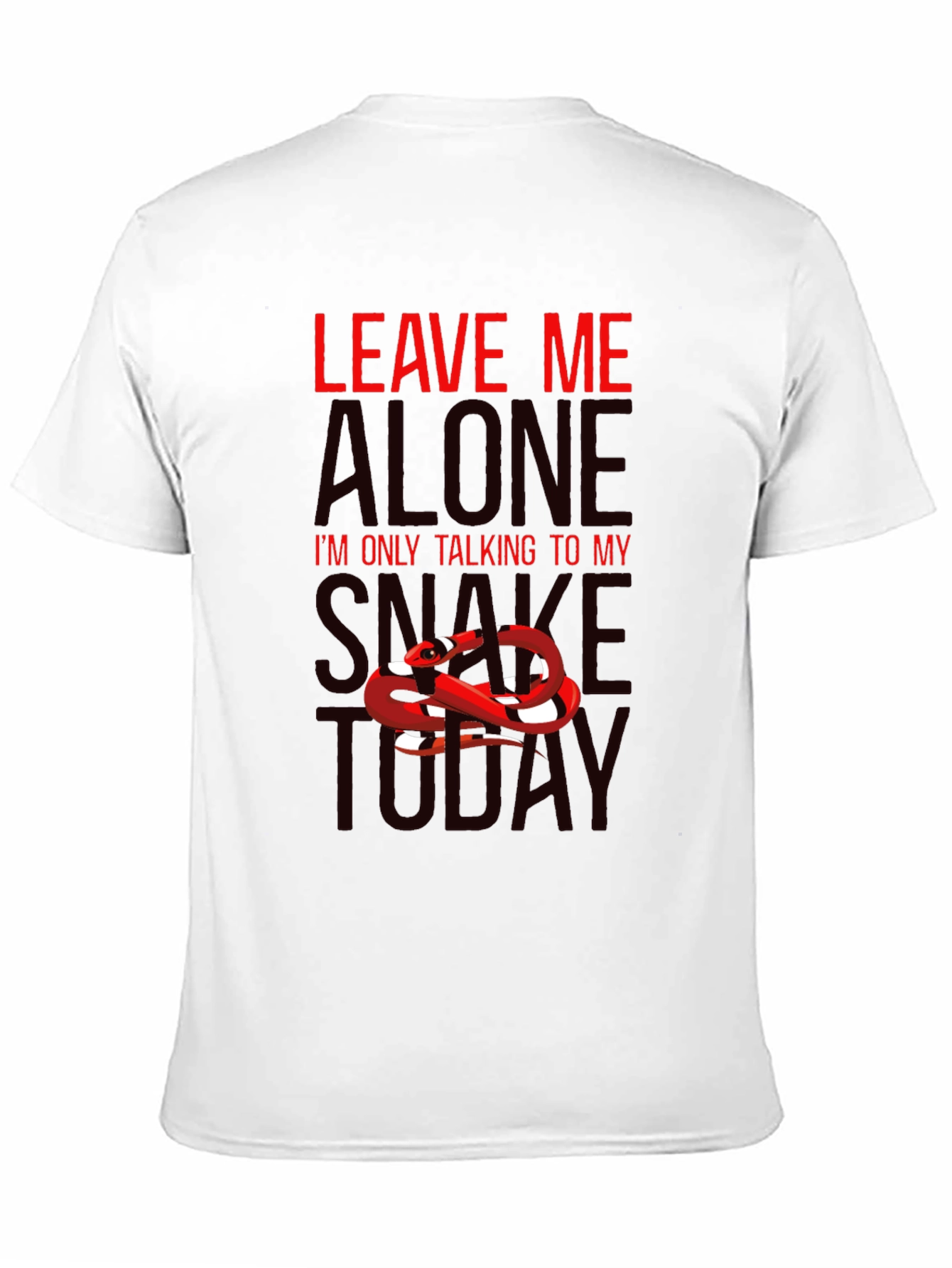 Leave Me Alone Snake T-Shirt - Mens Black Tee