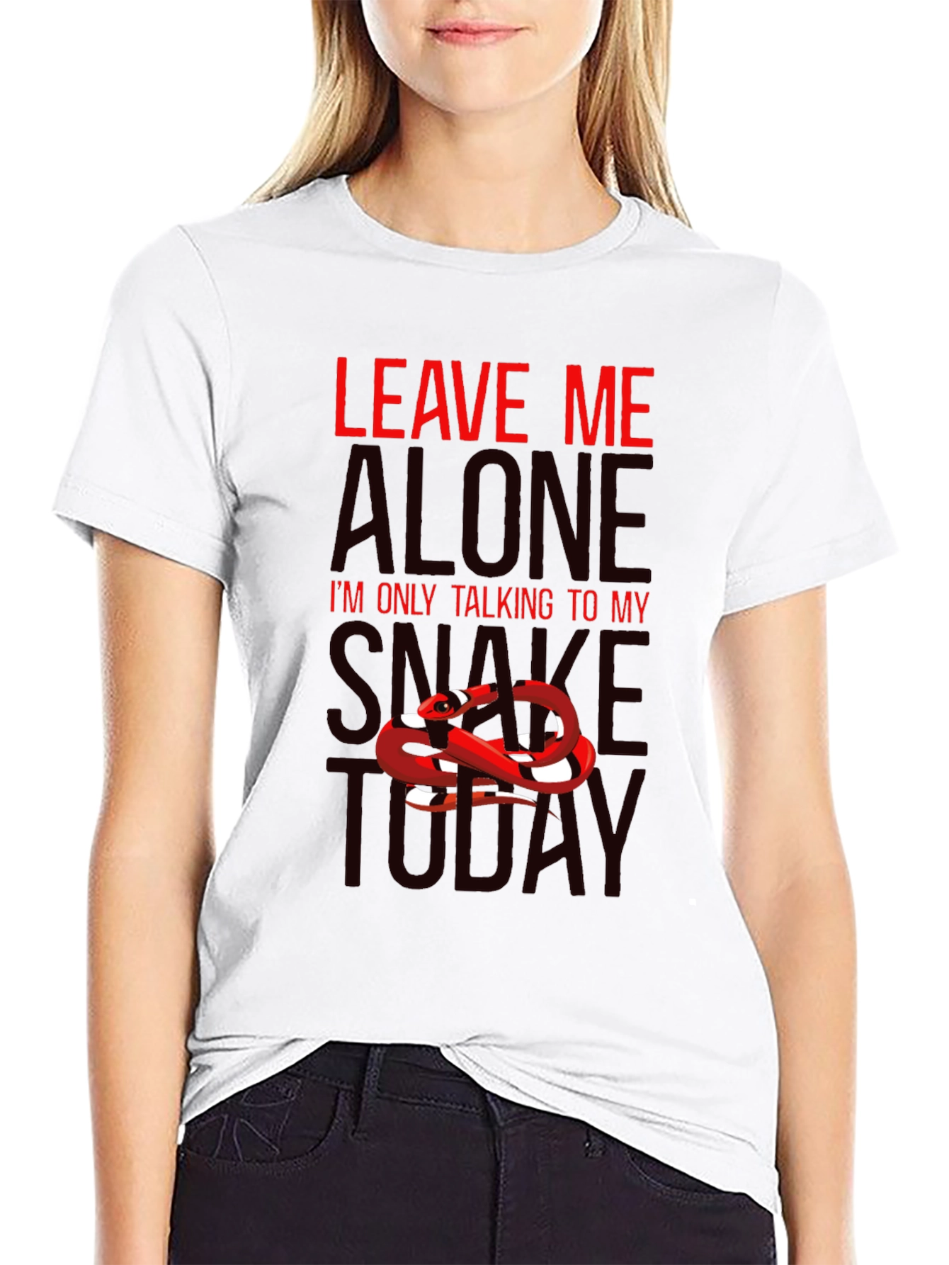 Leave Me Alone Snake T-Shirt - Mens Black Tee