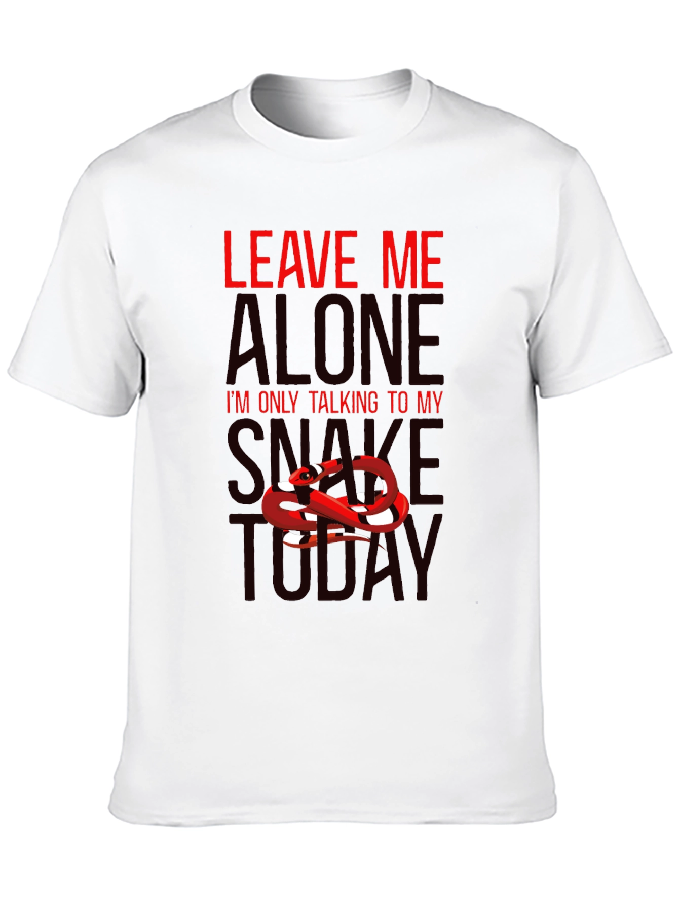 Leave Me Alone Snake T-Shirt - Mens Black Tee
