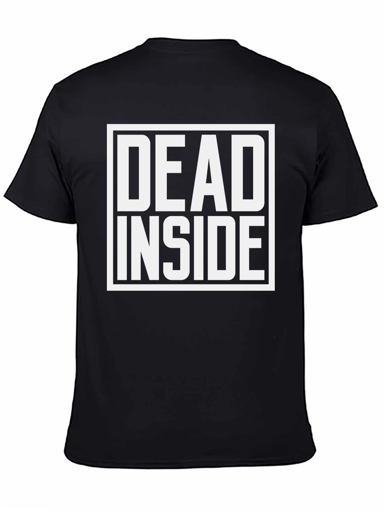 Dead Inside Graphic Tee - Black Crew Neck Shirt