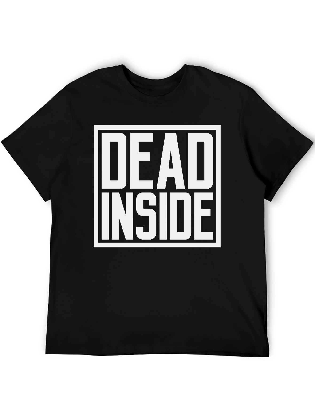 Dead Inside Graphic Tee - Black Crew Neck Shirt
