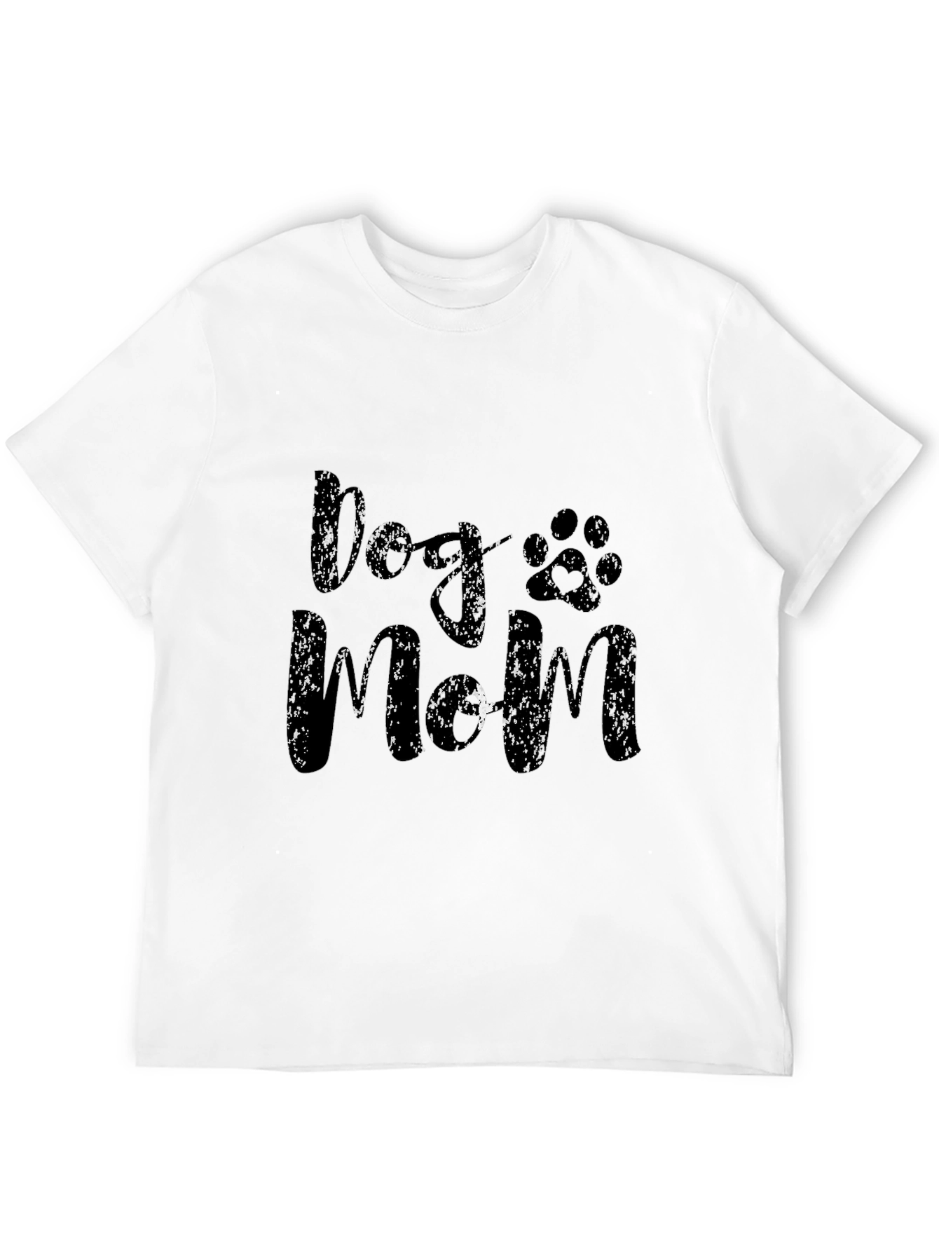 Dogs Mom Graphic Black T-Shirt